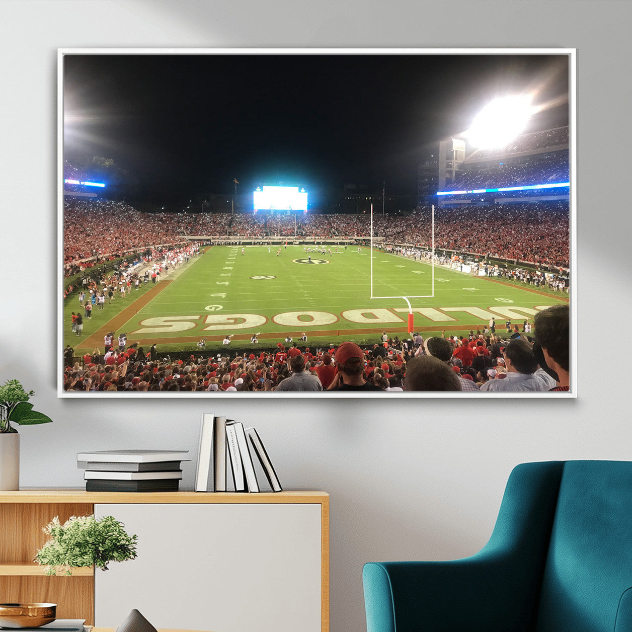 16230786-MGV-FC-36X24 - Dooley Stadium Wall Art, Sports Arena Panoramic Canvas Print, Modern Stadium Landscape Artwork for Home, Office