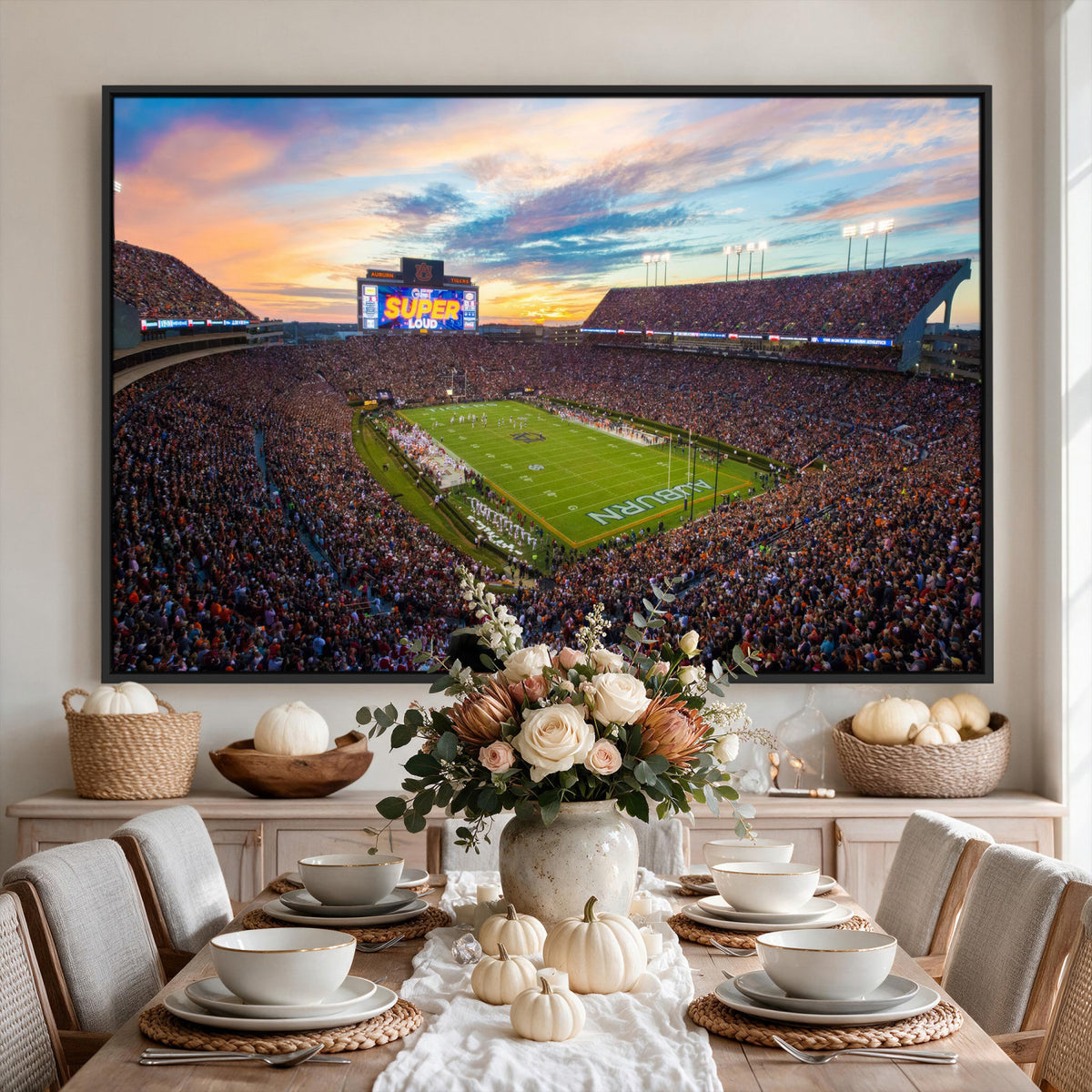 75203764-MGV-CV-36X24 - Jordan-Hare Stadium Auburn Tigers Football Stadium Canvas Wall Art