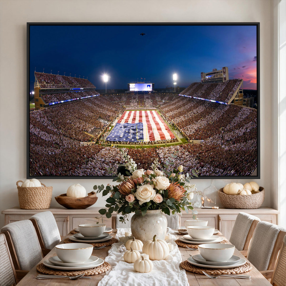 12979182-MGV-CV-36X24 - Oklahoma Sooners Memorial Stadium Wall Art Canvas Print