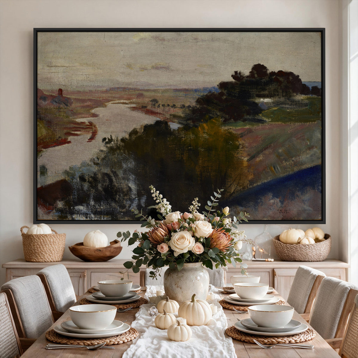 55507874-_Poster-30x20 - Jacek Malczewski Landscape at the Vistula Wall Art Canvas Print