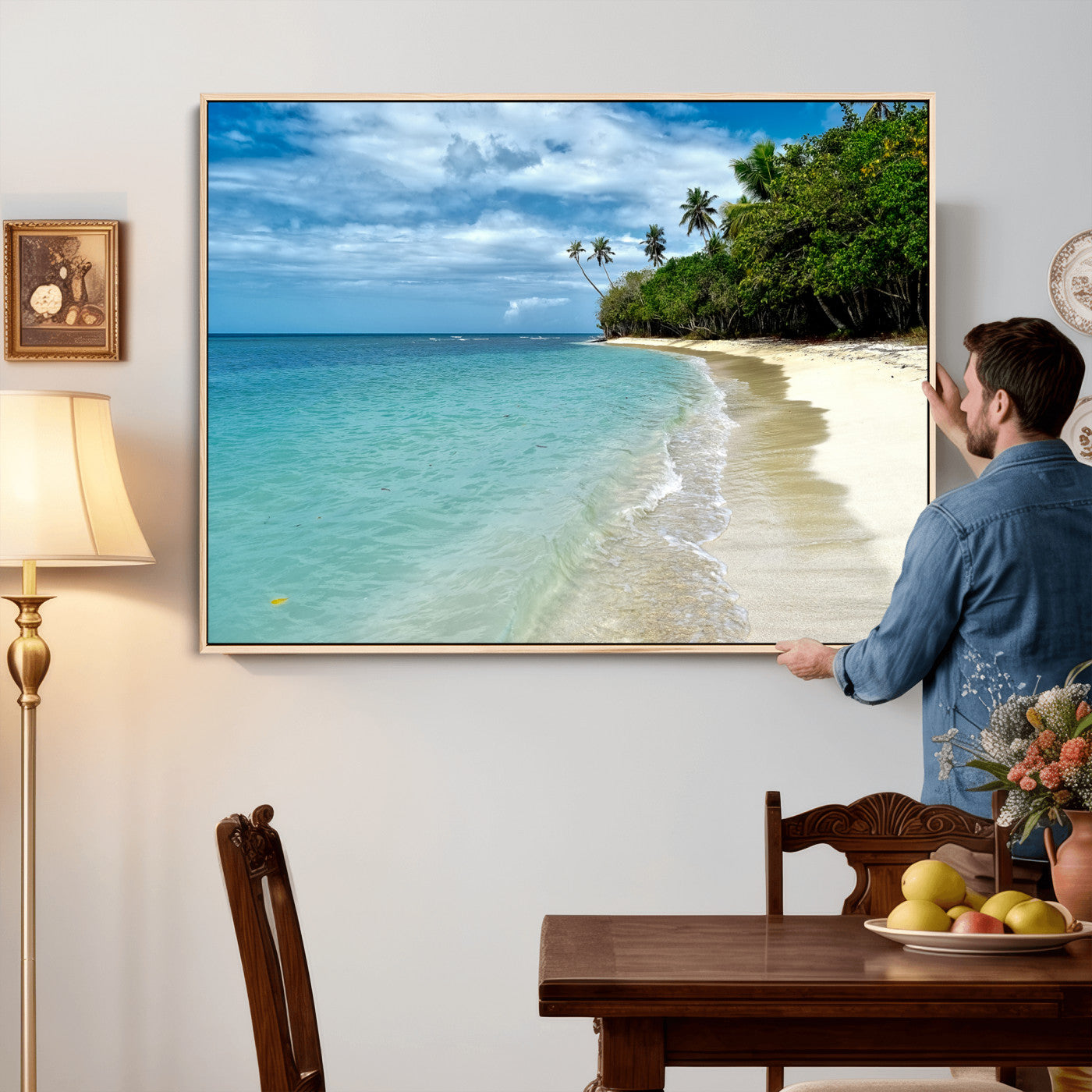 50626792-MGV-CV-36X24 - Puerto Rico Beach Paradise Wall Art – Tropical Coastal Print