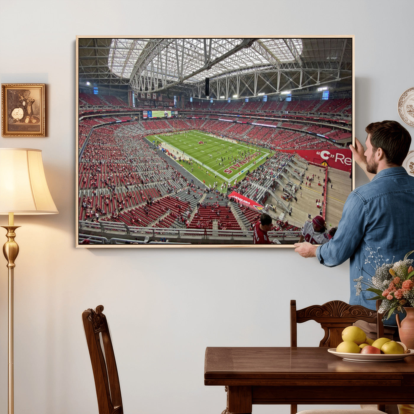 30579717-MGV-CV-36X24 - State Farm Stadium Canvas Wall Art, Arizona Cardinals Football Stadium Print, Glendale NFL Arena Panorama Artwork