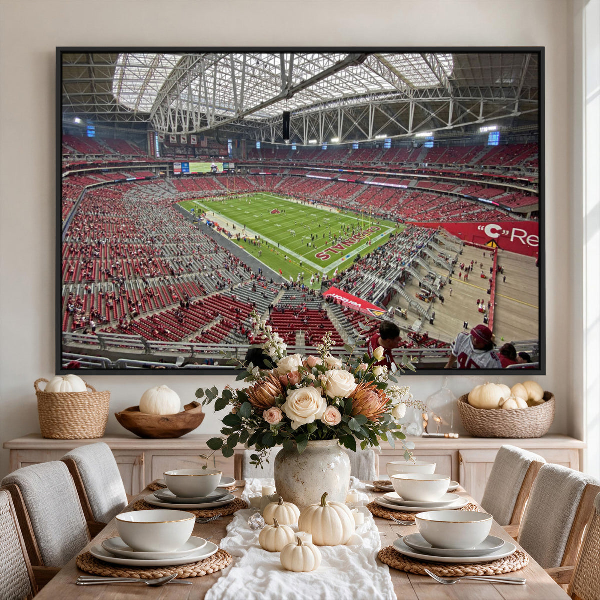30579717-MGV-CV-36X24 - State Farm Stadium Canvas Wall Art, Arizona Cardinals Football Stadium Print, Glendale NFL Arena Panorama Artwork