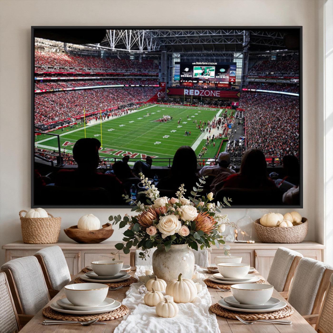 84196298-MGV-CV-36X24 - State Farm Stadium Canvas Wall Art, Arizona Cardinals Football Stadium Print, Glendale NFL Arena Photography Artwork