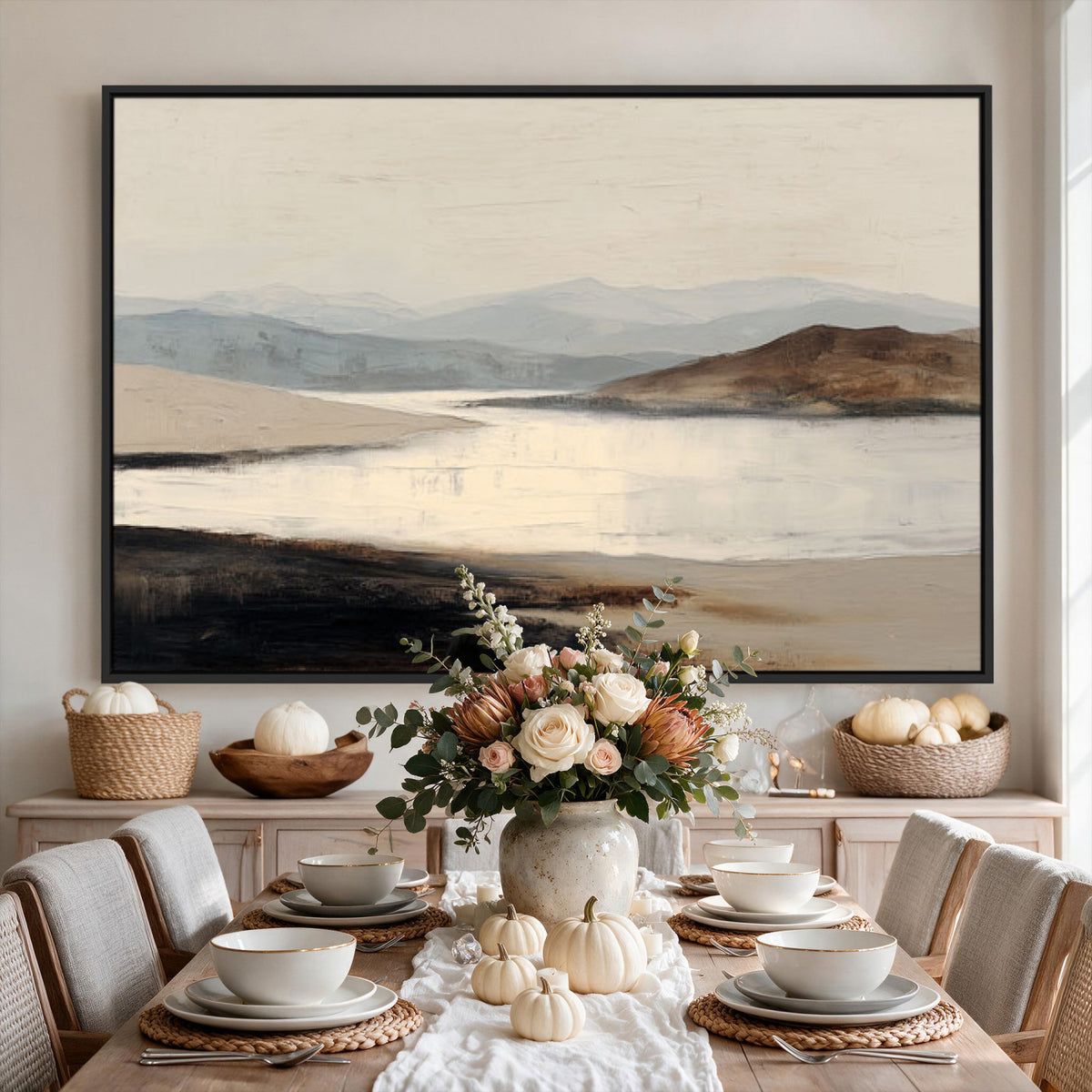36873679-MGV-CV-36X24 - Modern Abstract Landscape Canvas Wall Art, Minimalist Nature Printing