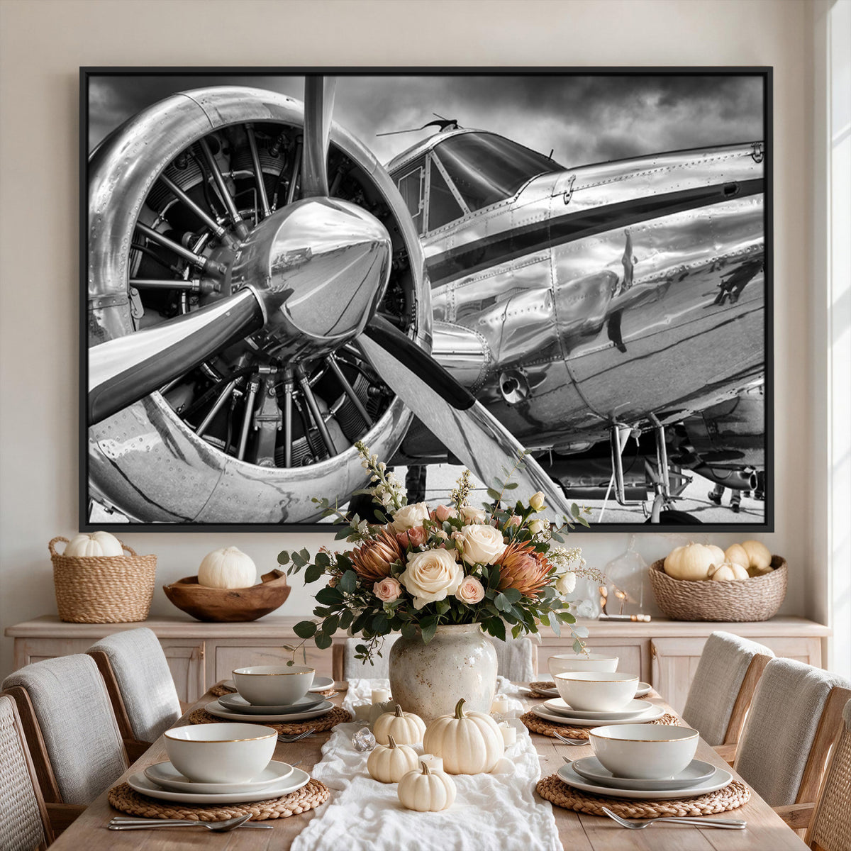 40672-MGV-CV-36X24 - Vintage Antique Airplane Wall Art Canvas Print