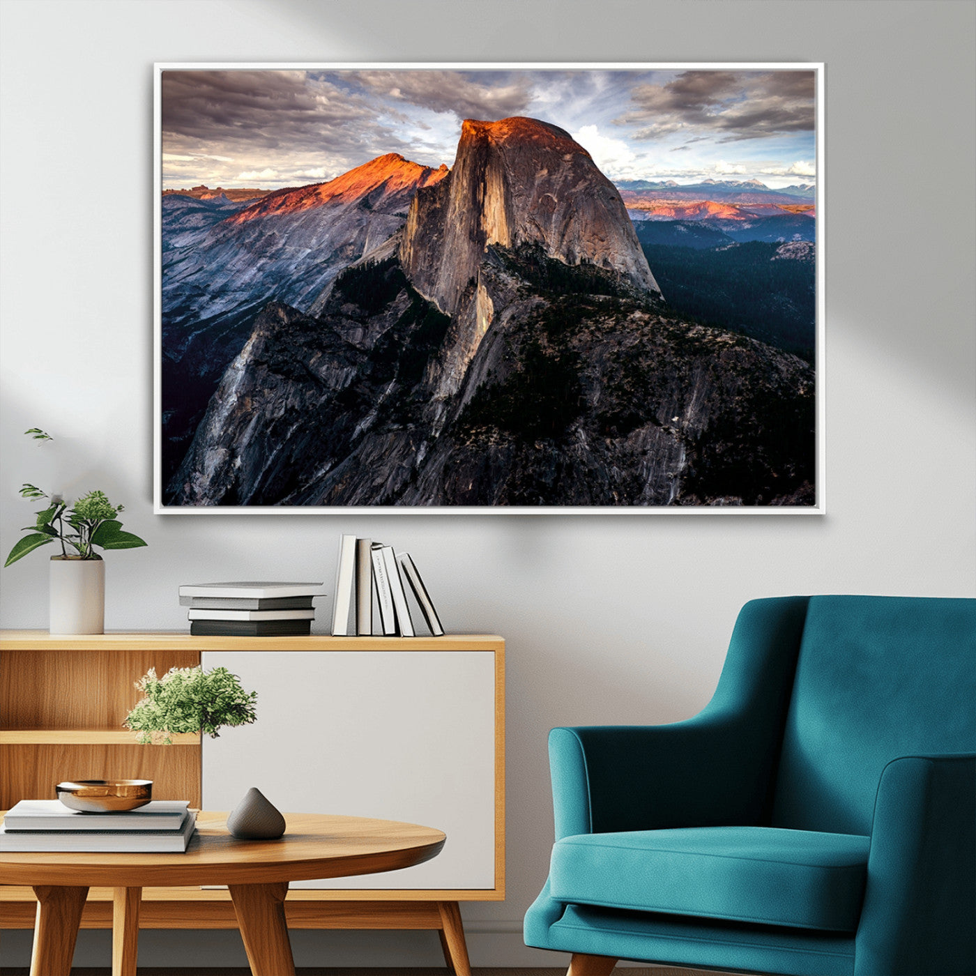 MGV-FC-36X24 - Half Dome Wall Art Print - Yosemite Majestic Triptych Landscape Print – National Park Nature Decor
