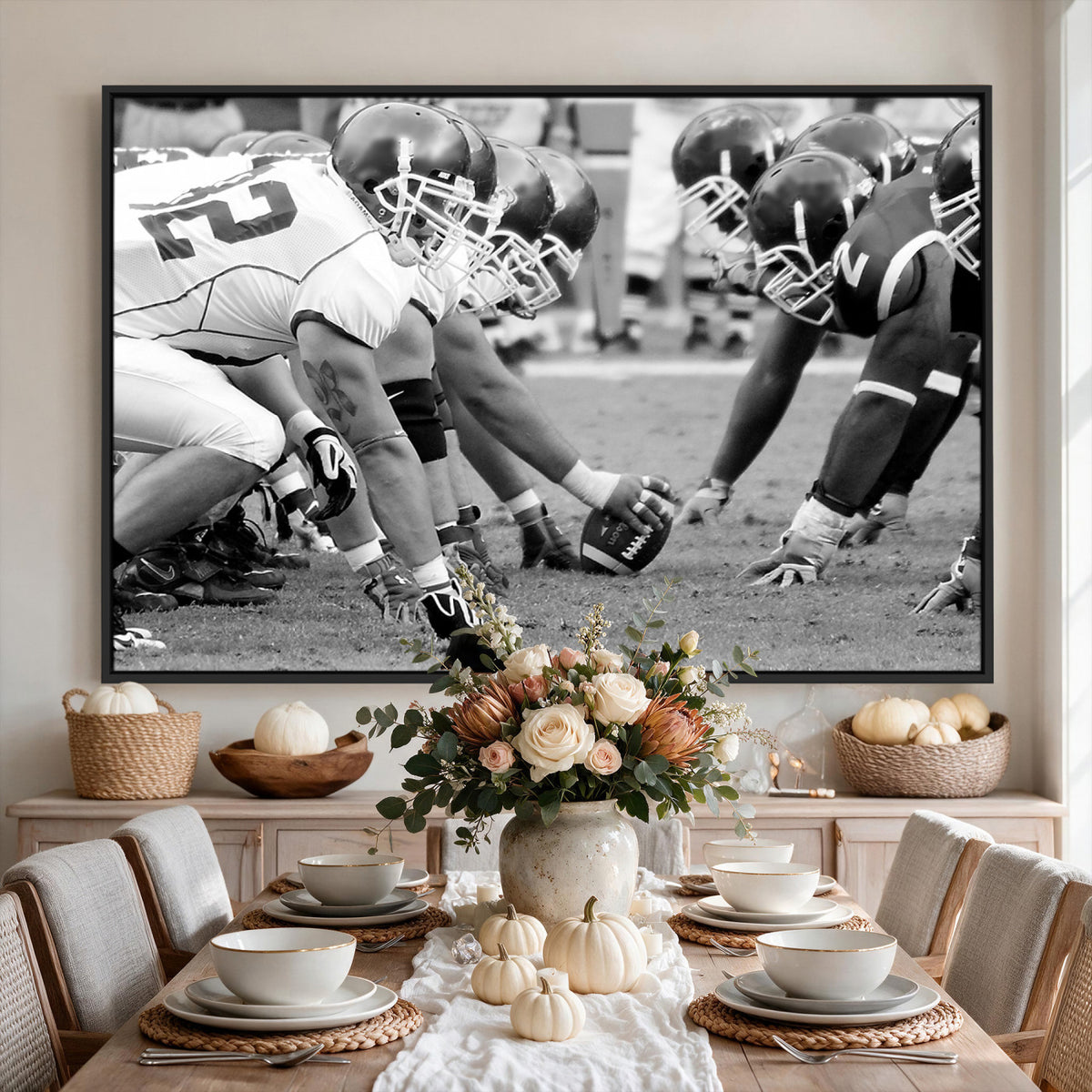97432-MGV-CV-36X24 - American Football Player Wall Art Canvas Print