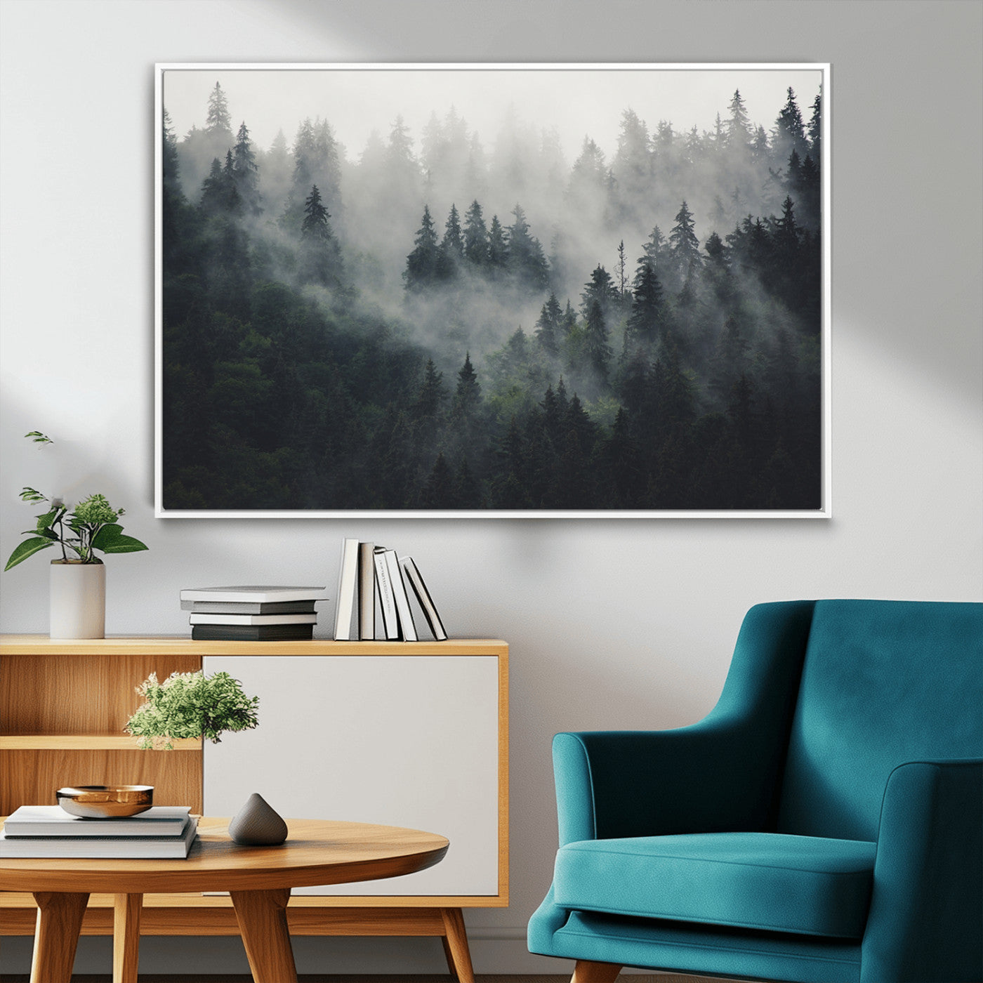 MGV-FC-36X24 - Nature Wall Decor - Serene Triptych Nature Print – Woodland Landscape Decor for Living Room or