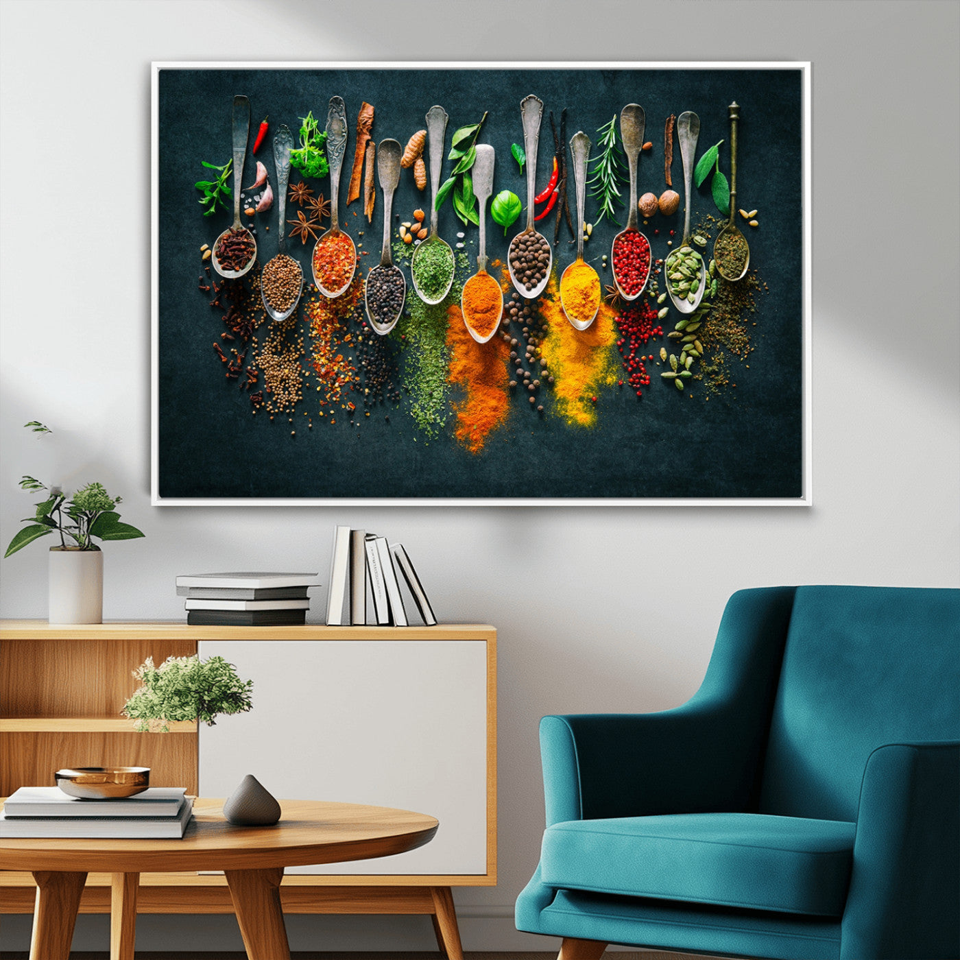 MGV-FC-36X24 - Herbs and Spices Kitchen Wall Art Canvas Print