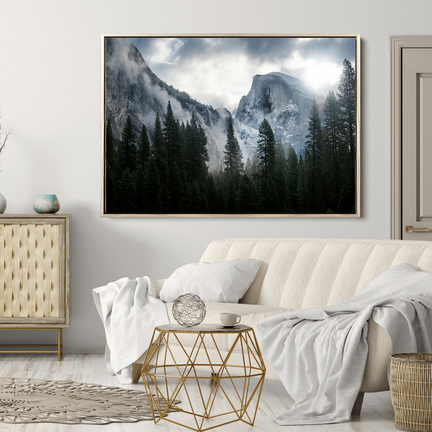 98725-MGV-CV-36X24-Wall Art Foggy Forest Landscape Canvas Print