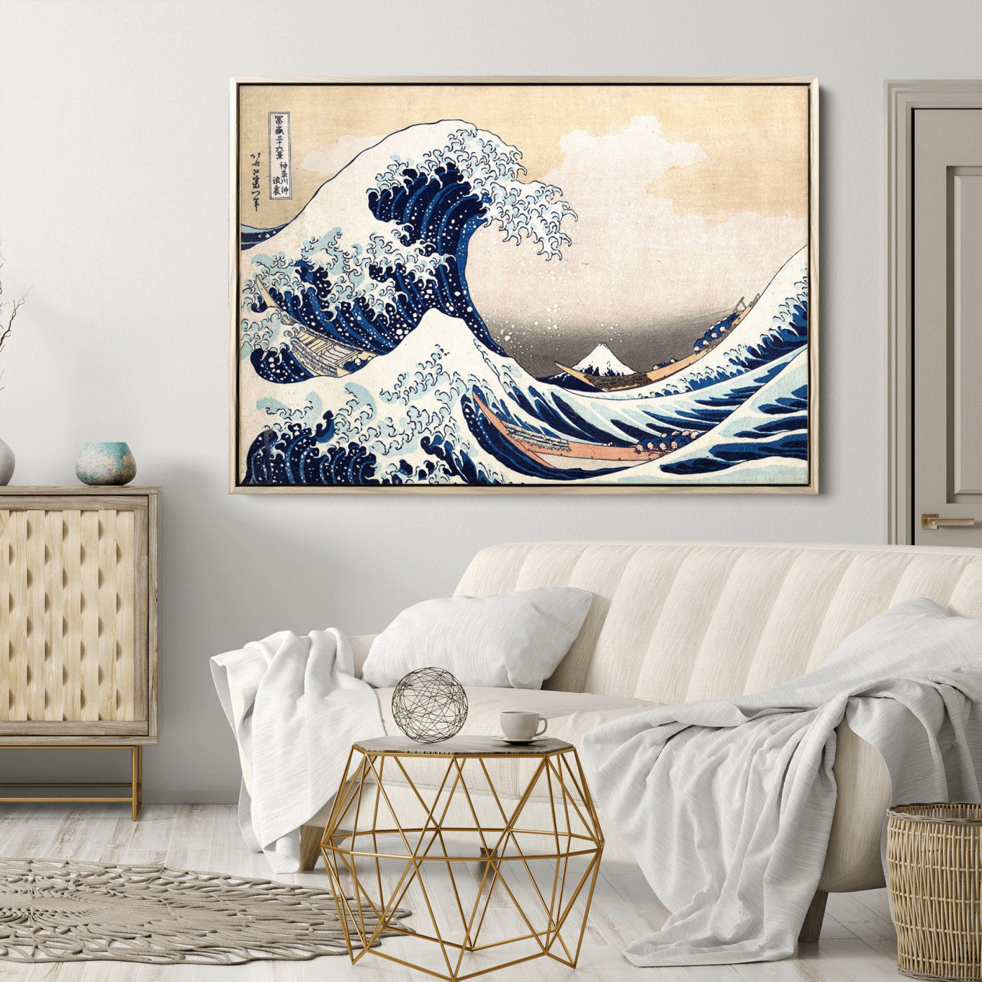 35635-MGV-CV-36X24-Wall Art Kanagawa Canvas Artwork Abstract Print