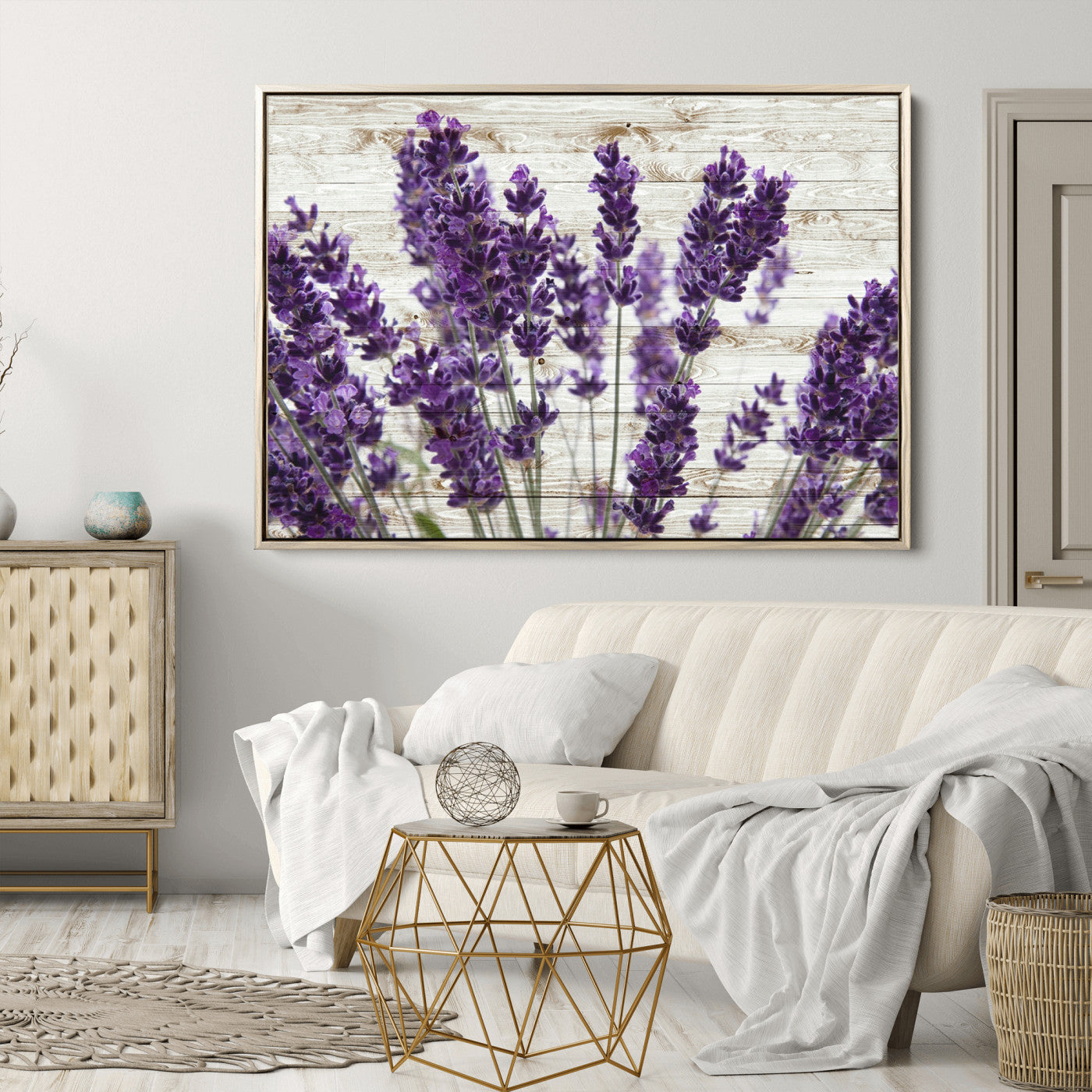 35576-MGV-CV-36X24-Lavender Canvas Wall Art Flower Print