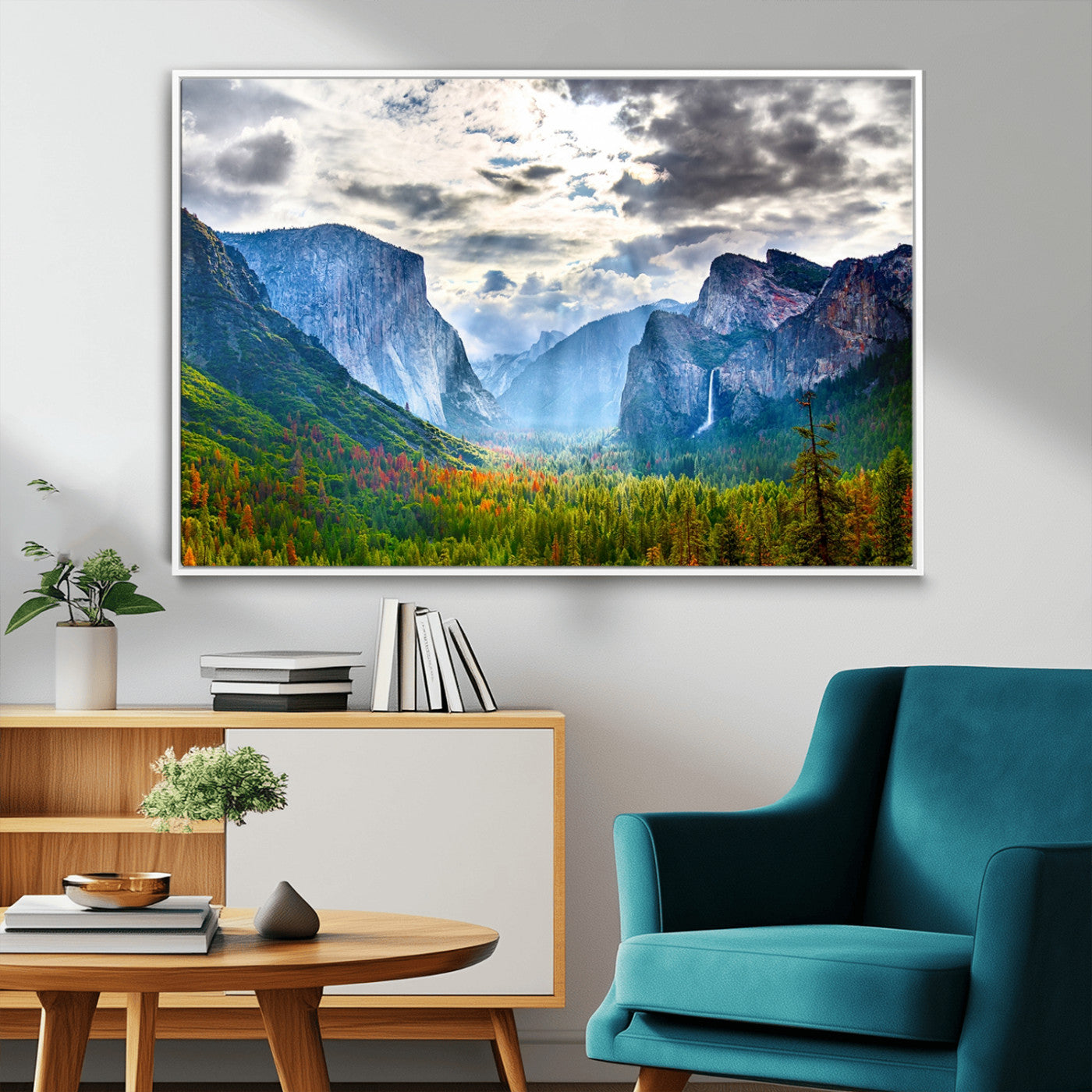 MGV-FC-36X24 - Yosemite Park Half Dome 3 Panel Canvas Print | Large Giclée Landscape Wall Art for Living Room,
