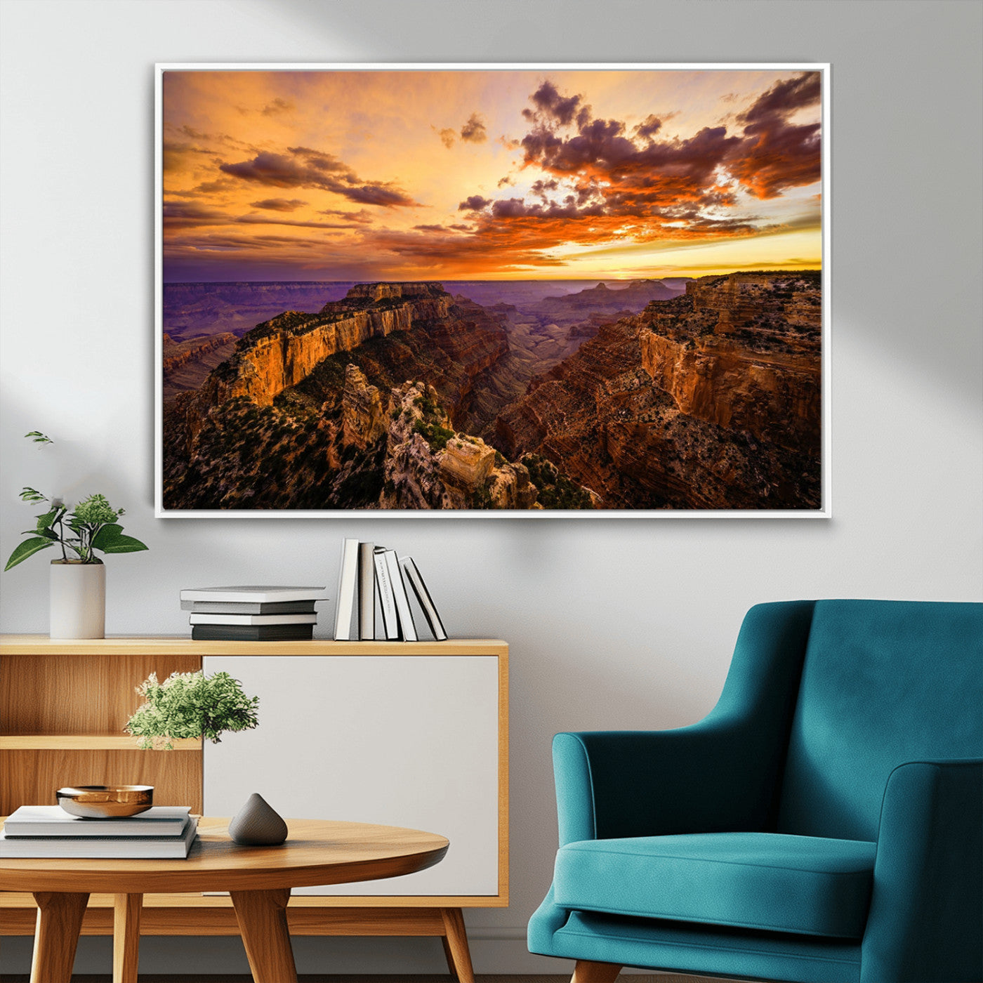 MGV-FC-36X24 - Mesmerizing Sunset from Grand Canyon Nal Park Wall Art, Grand Canyon Canvas Print