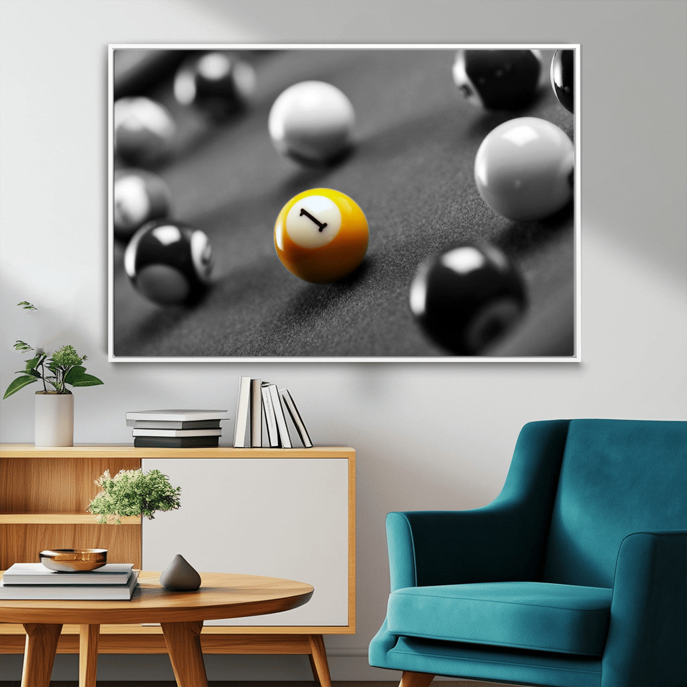 MGV-FC-36X24 - Wall Art Pool Table and Balls Canvas Print