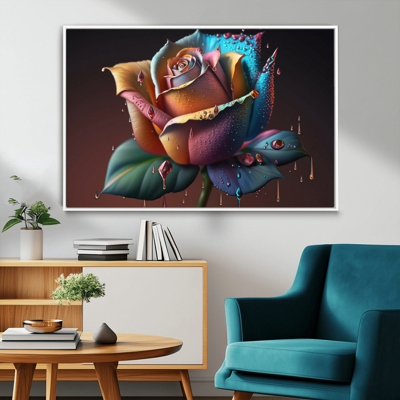 MGV-FC-36X24 - Abstract Rose Wall Art Canvas Print