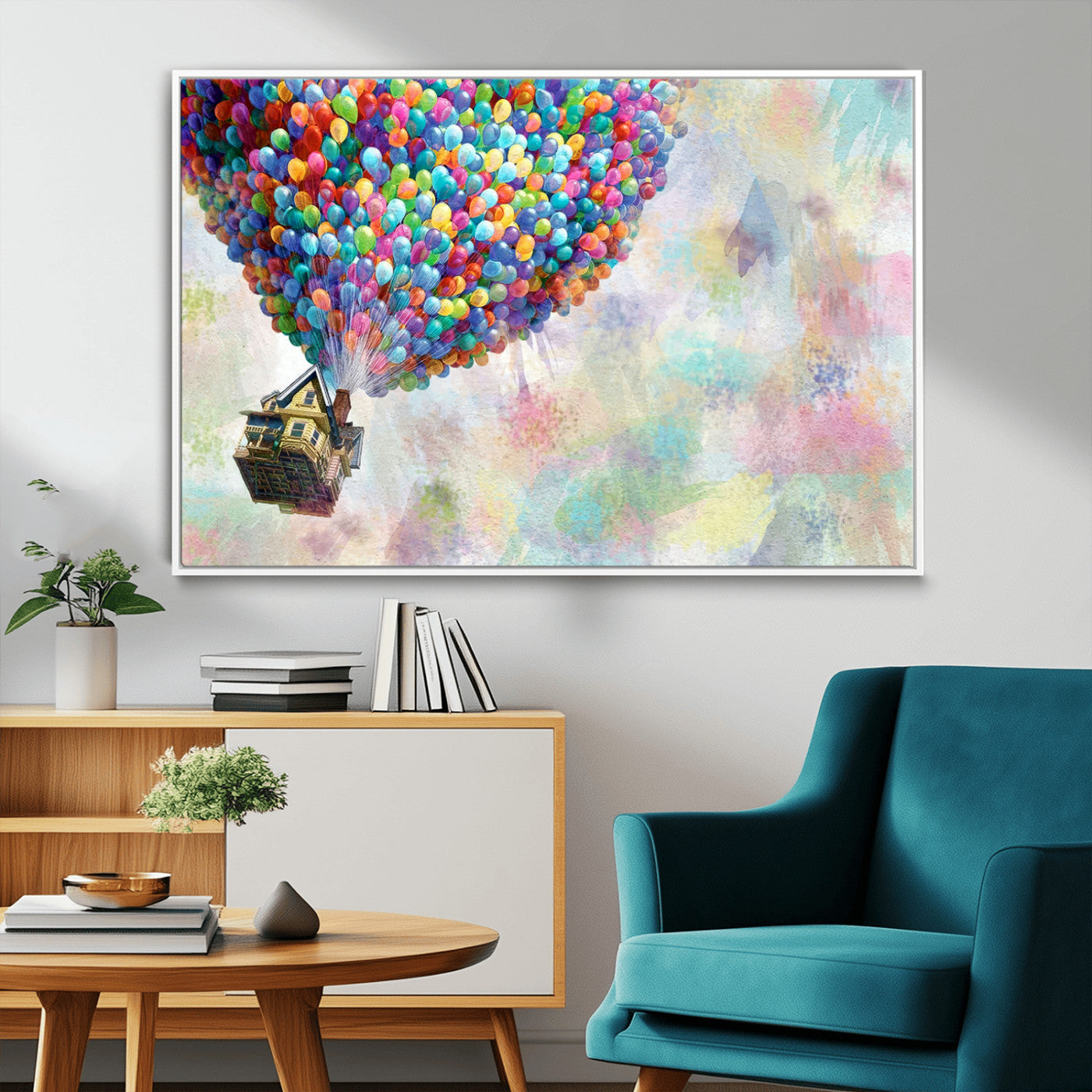 MGV-FC-36X24 - Up Pixar Poster, Look Up Pixar Wall Art, Up Pixar Canvas, Kids Play Game Room Decor Wall Art