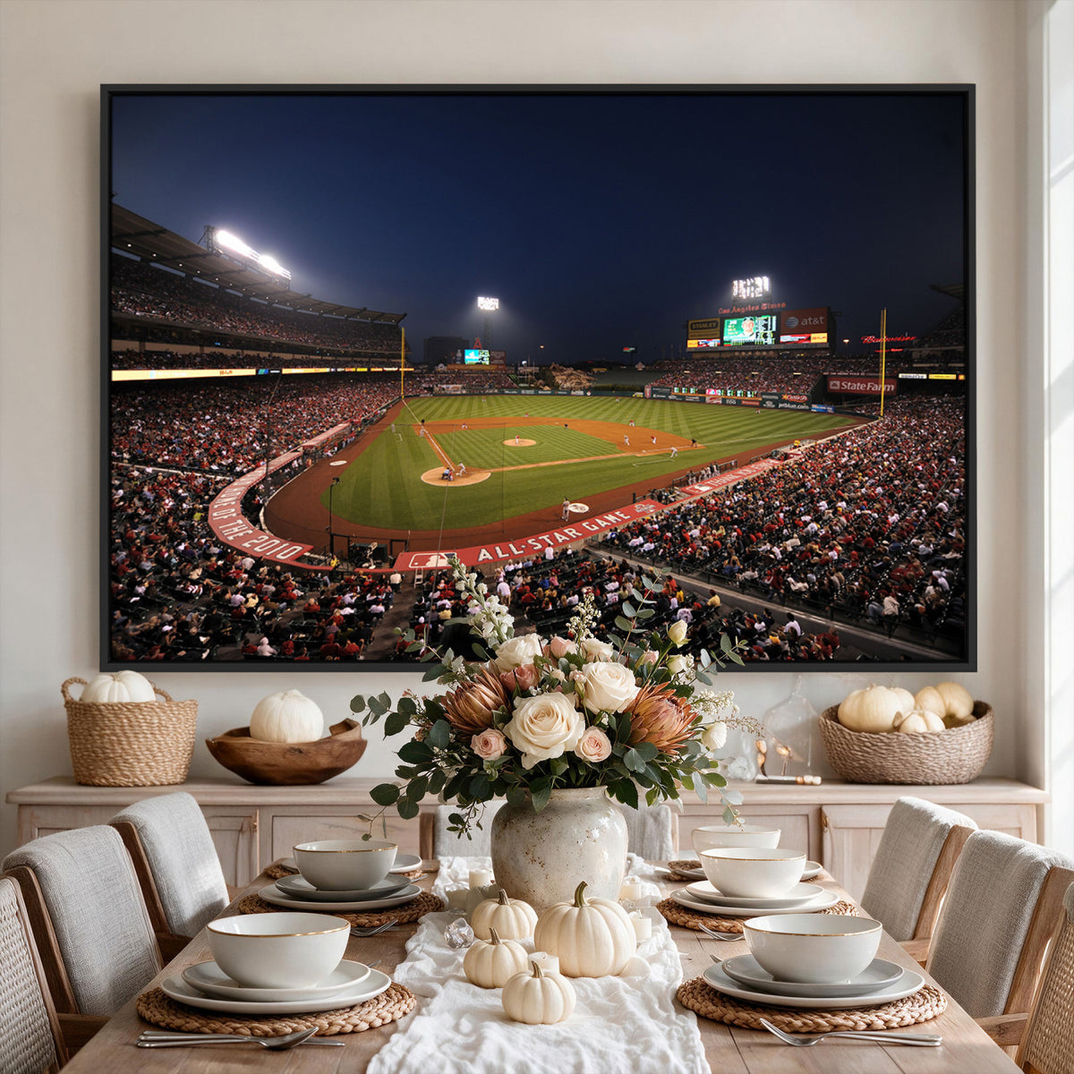 88896-MGV-CV-36X24 - Los Angeles Angels Baseball Team Print, Anaheim Angel Stadium Wall Art
