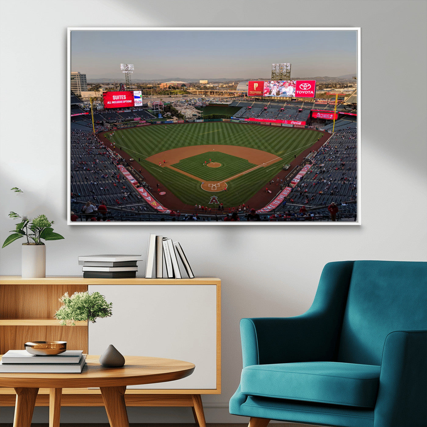 MGV-FC-36X24 - Los Angeles Angels Baseball Canvas Print - Anaheim Angel Stadium Wall Art Canvas Print