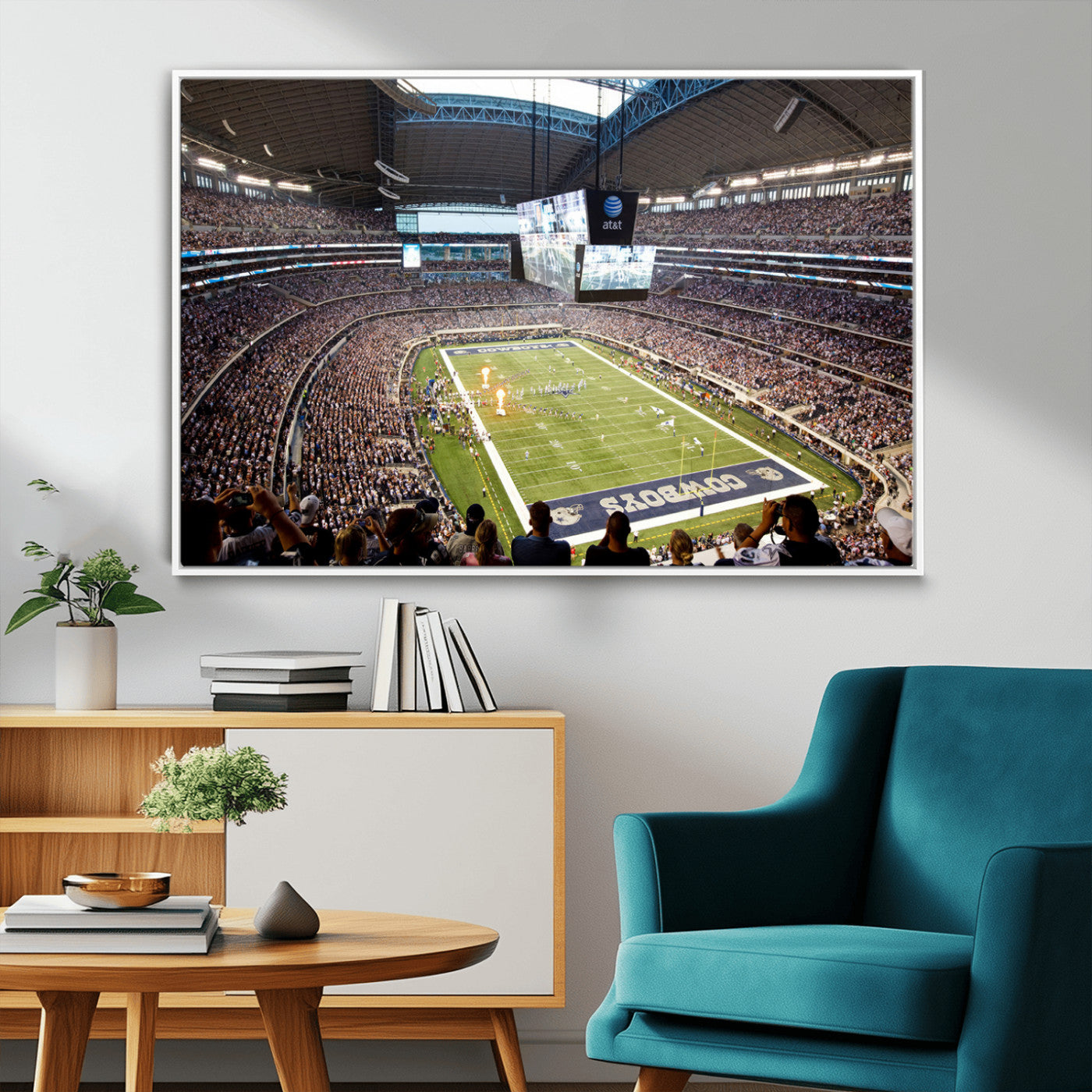 MGV-FC-36X24 - Dallas Cowboys Football Team Print - Arlington AT&T Stadium Wall Art Canvas Print