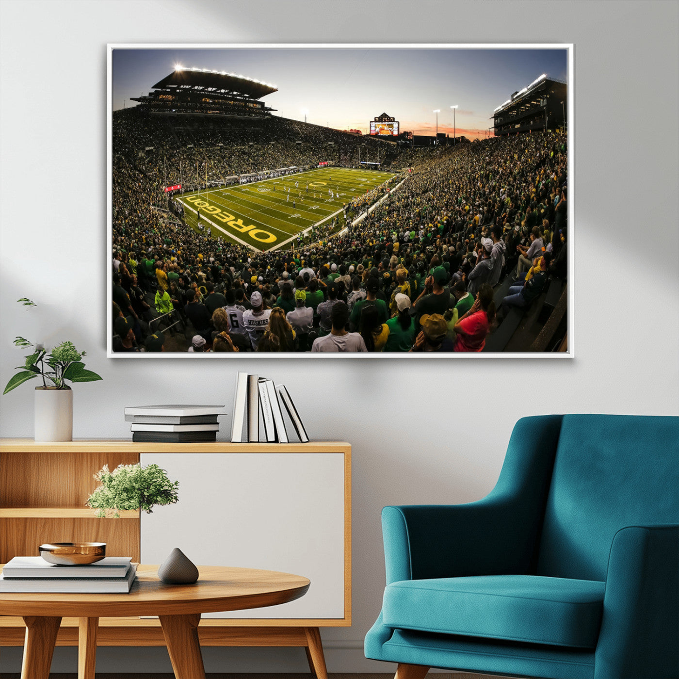 MGV-FC-36X24 - Oregon Stadium Canvas Wall Art - Captivating Game Day Scene at Autzen Stadium, Oregon Ducks Football