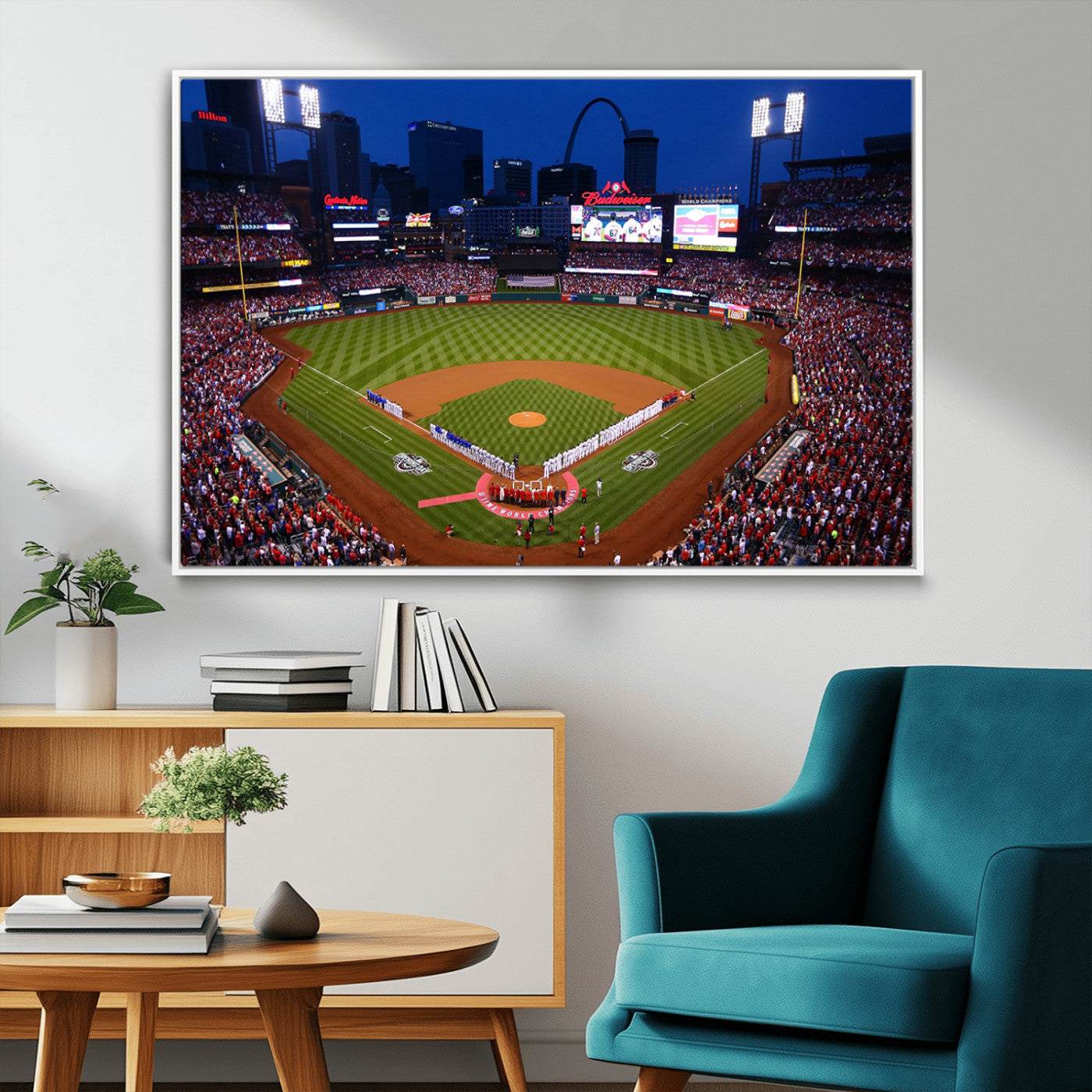 MGV-FC-36X24 - St. Louis Cardinals Baseball Team Print - Busch Stadium Wall Art Canvas Print