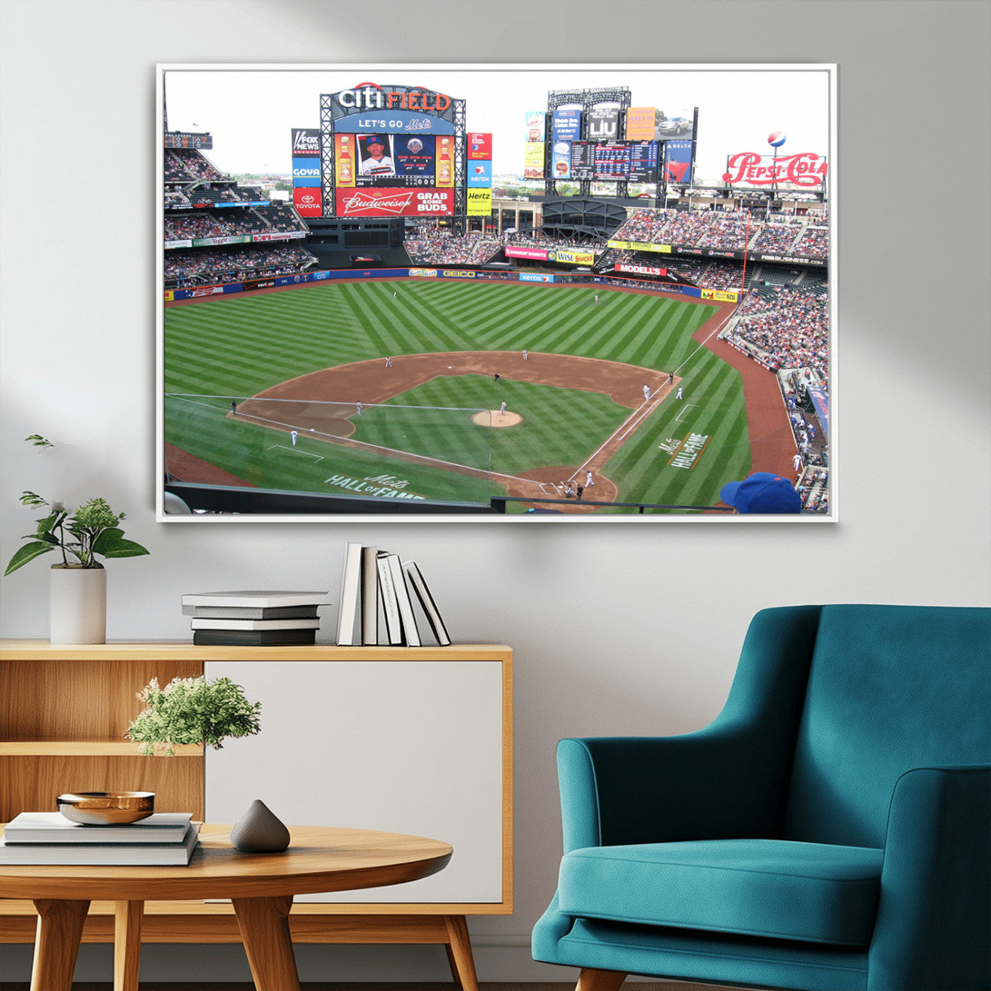 MGV-FC-36X24 - New York Mets Baseball Team Print - Citi Field Baseball Stadium Wall Art Canvas Print