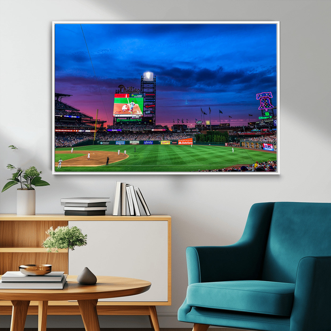 MGV-FC-36X24 - Philadelphia Phillies Baseball Team Print - Philadelphia Citizens Bank Park Stadium Canvas Wall Art