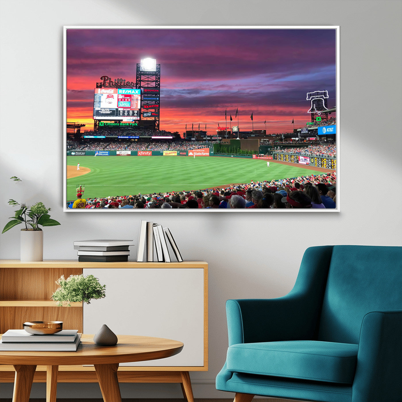 MGV-FC-36X24 - Philadelphia Phillies Baseball Team Print - Philadelphia Citizens Bank Park Stadium Wall Art Canvas