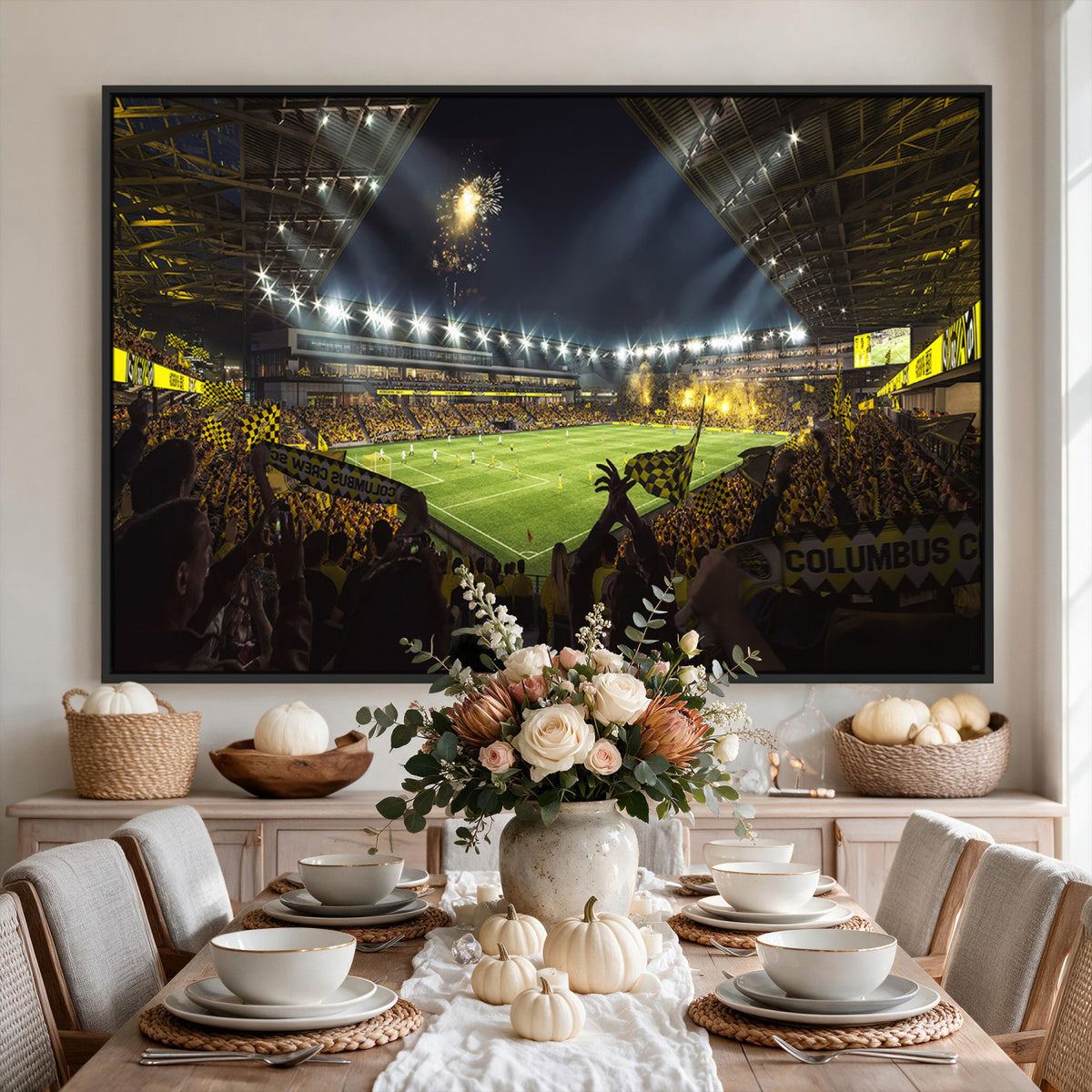 51122-MGV-CV-36X24 - Columbus Crew Soccer Team Print - Columbus Crew Stadium Wall Art Canvas Print