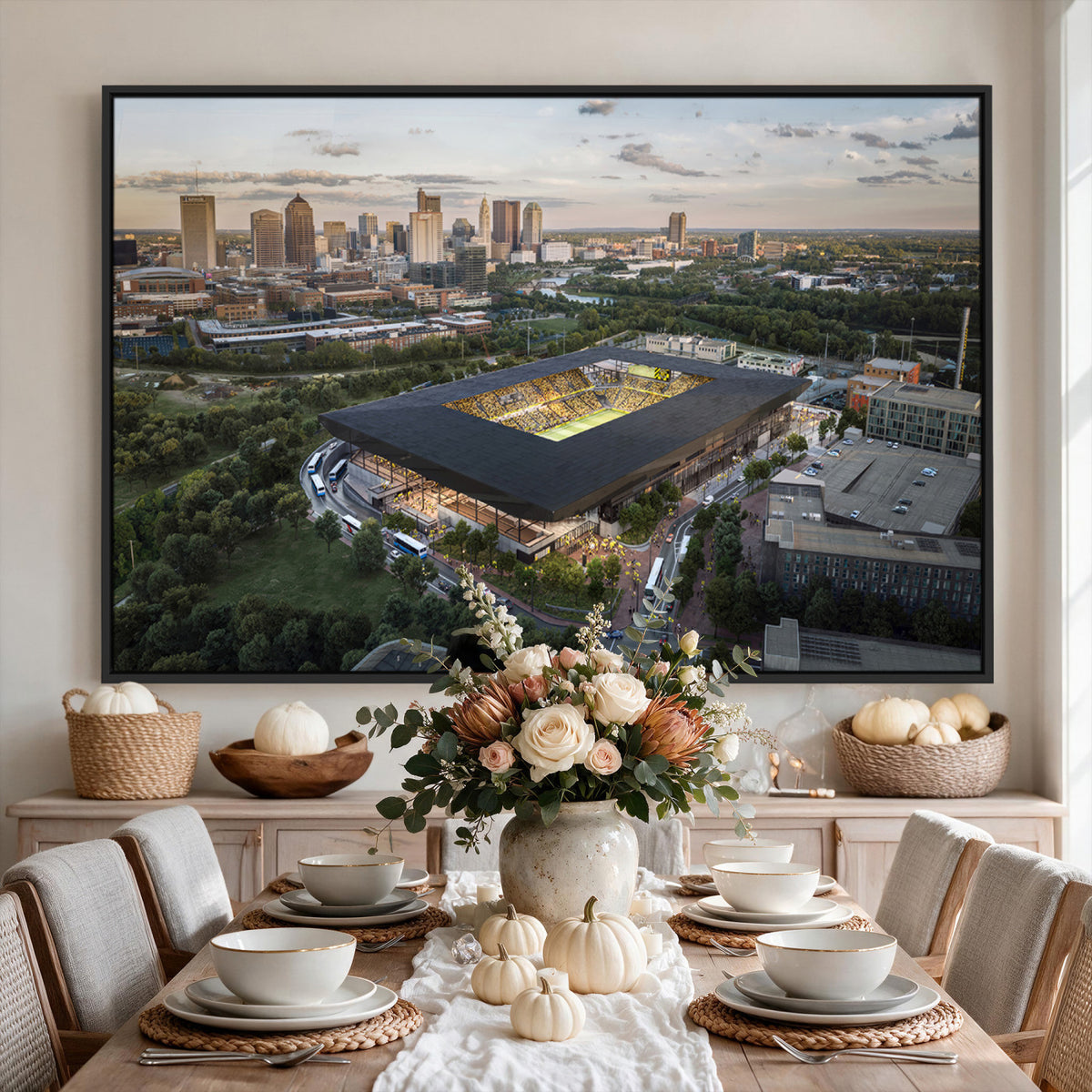 90971-MGV-CV-36X24 - Columbus Crew Soccer Team Print - Columbus Crew Stadium Wall Art, Columbus Crew Soccer Wall Art