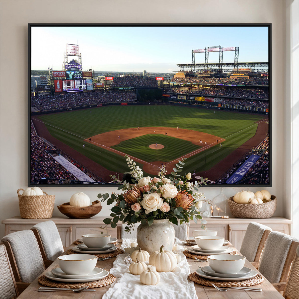 21638-MGV-CV-36X24 - Colorado Rockies Coors Field Wall Art Canvas Print, MLB Baseball Stadium
