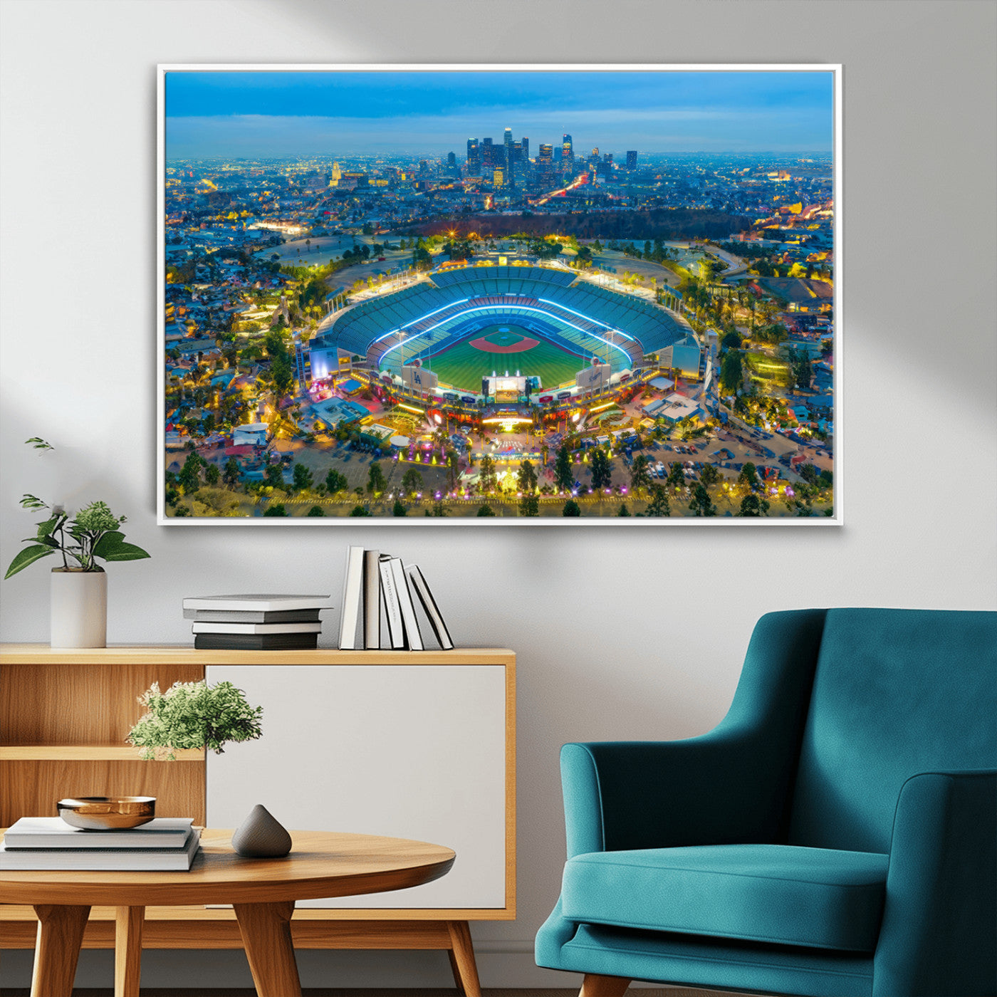 MGV-FC-36X24 - Los Angeles Dodgers Wall Art Canvas, Dodger Stadium Wall Art Canvas Print - MLB Baseball Stadium
