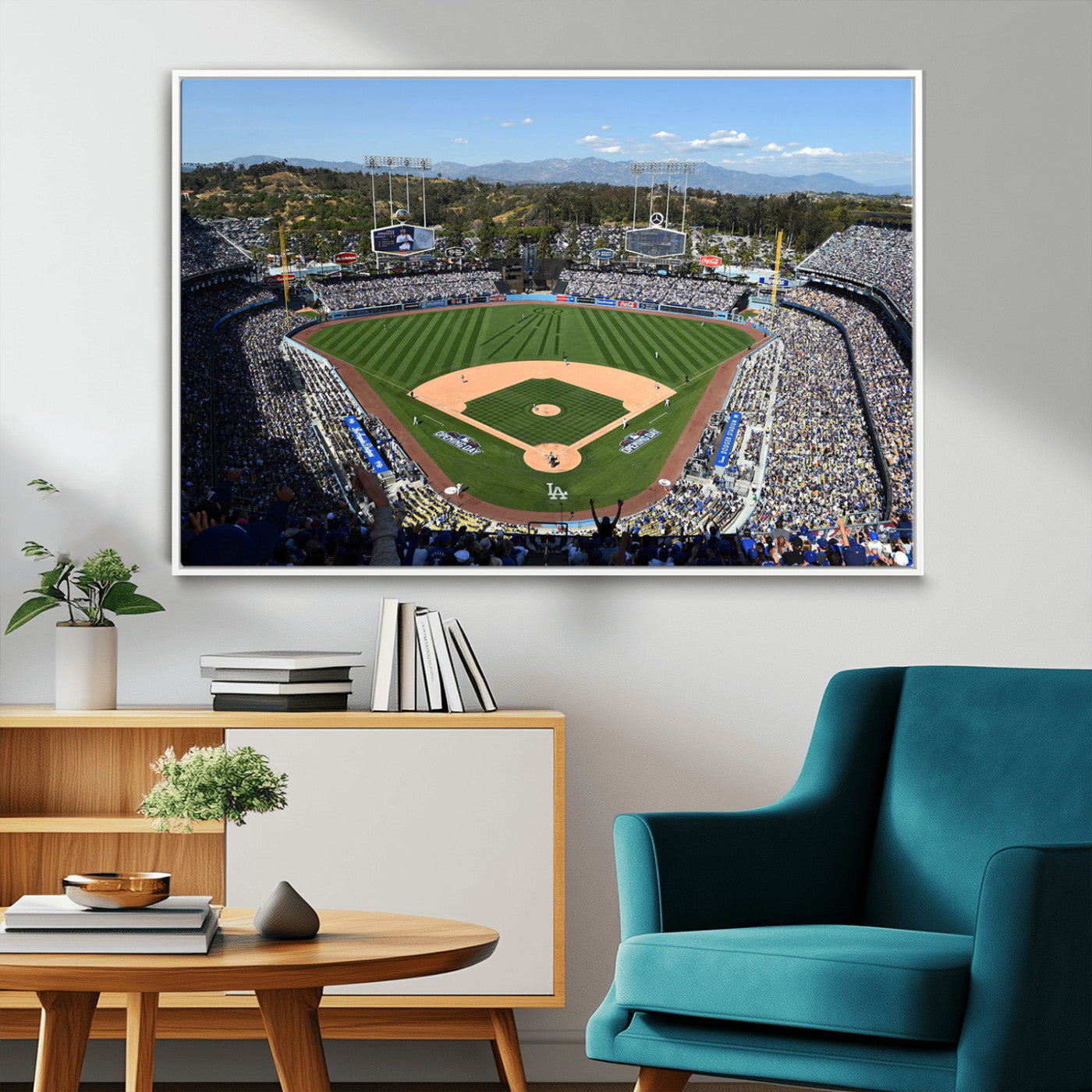 MGV-FC-36X24 - Los Angeles Dodgers Dodger Stadium Wall Art Canvas Print - MLB Baseball Stadium Wall Art Canvas