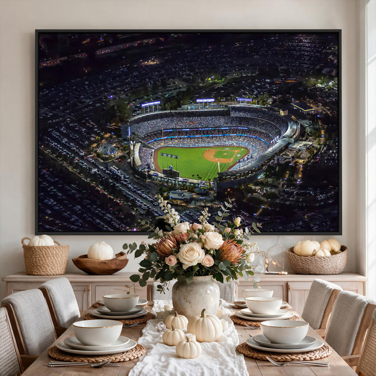 20932-MGV-CV-36X24 - Los Angeles Dodgers Dodger Stadium Wall Art Canvas Print