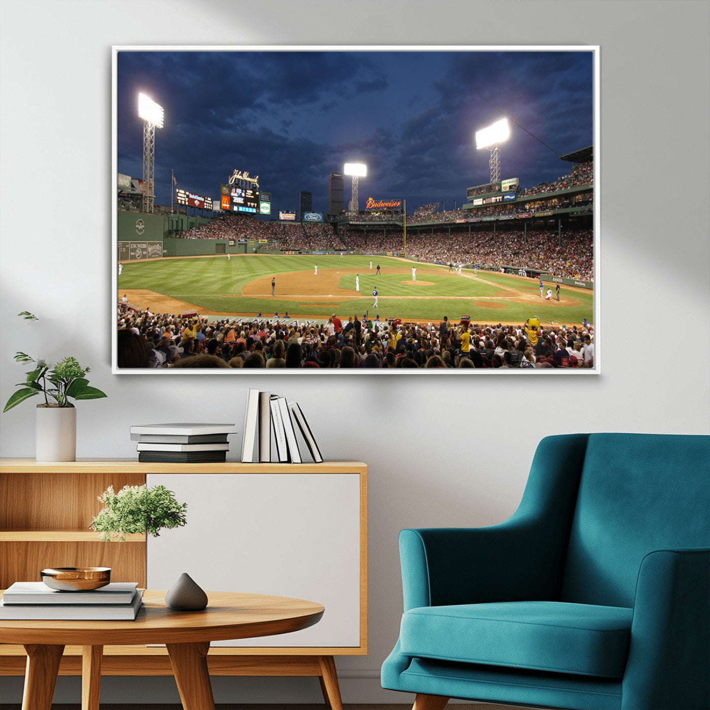 MGV-FC-36X24 - Boston Red Sox Baseball Team Print Canvas - Massachusetts Fenway Park Stadium Wall Art Canvas Print