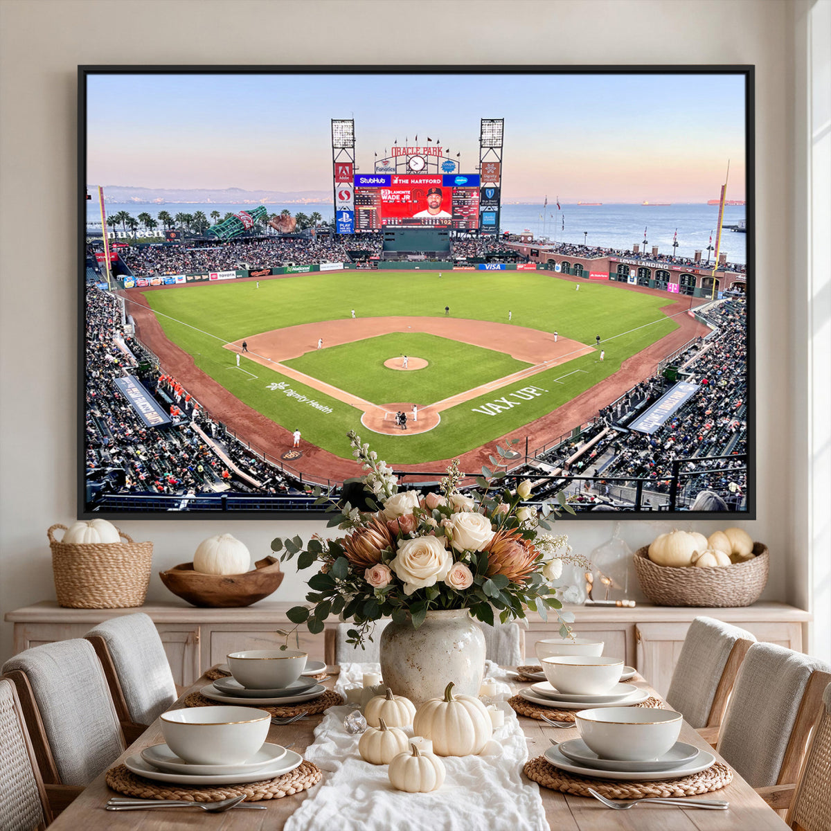 16055-MGV-CV-36X24 - San Francisco Giants Baseball Team Print, Oracle Park