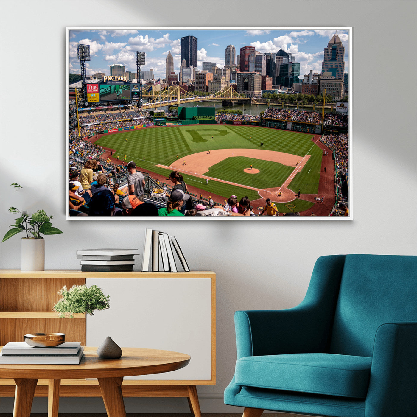 MGV-FC-36X24 - Pittsburgh Pirates Baseball Team Print - PNC Park Stadium Wall Art Canvas Print - Ready to Hang
