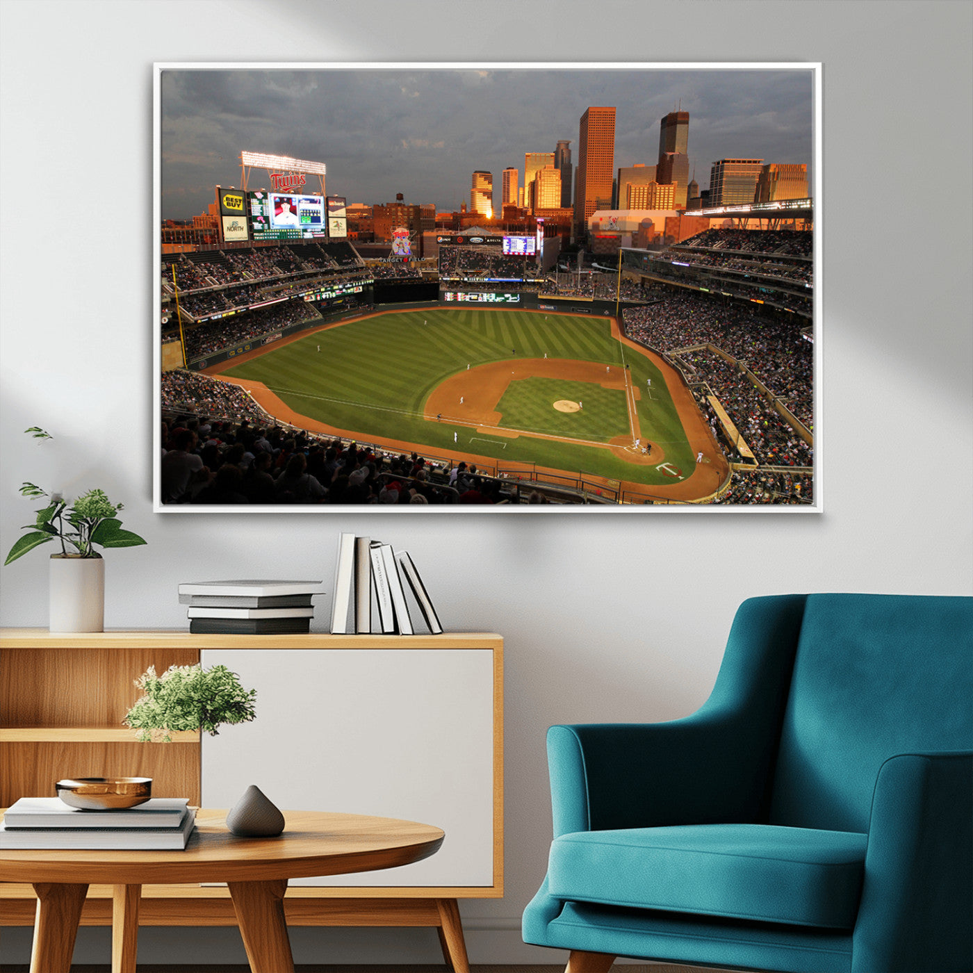 MGV-FC-36X24 - Minnesota Twins Baseball Team Print - Minneapolis Target Field Stadium Wall Art Canvas Print