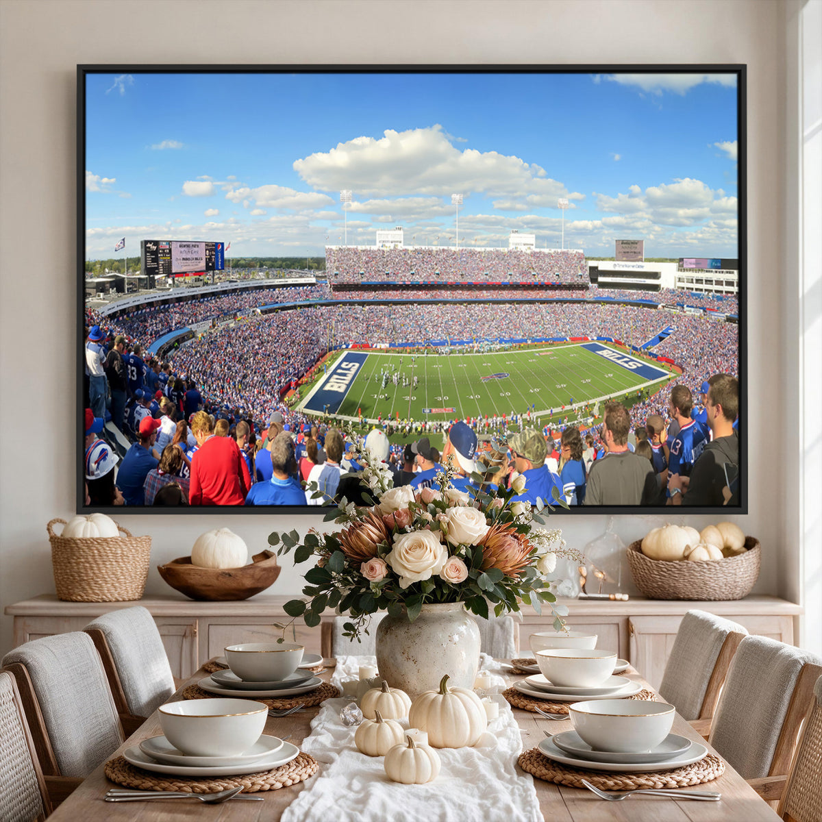 35302-MGV-CV-36X24 - Buffalo Bills NFL Football Team Print, Game Day at Buffalo Highmark Stadium