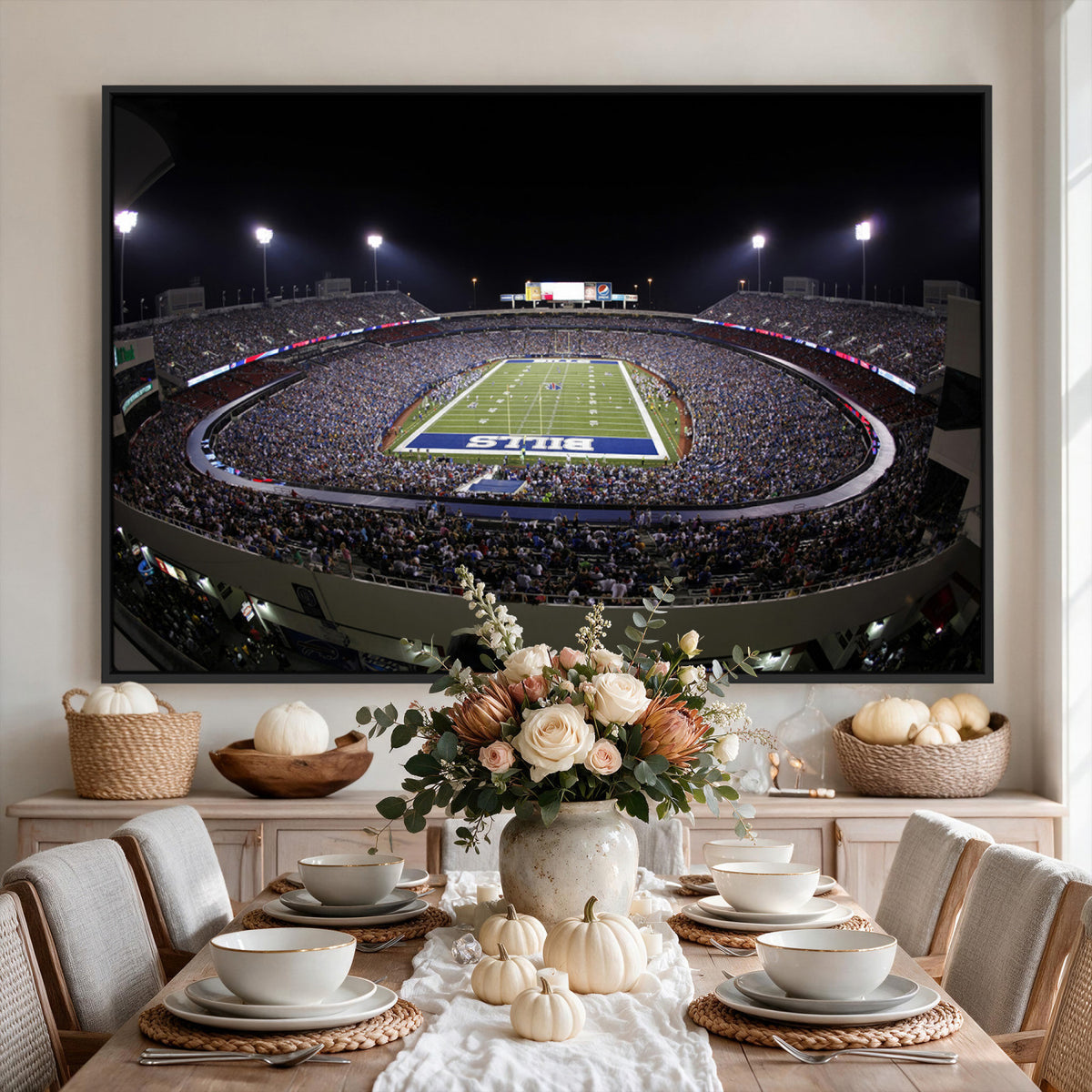 98546-MGV-CV-36X24 - Buffalo Bills NFL Football Team Print, Buffalo Highmark Stadium Wall Art