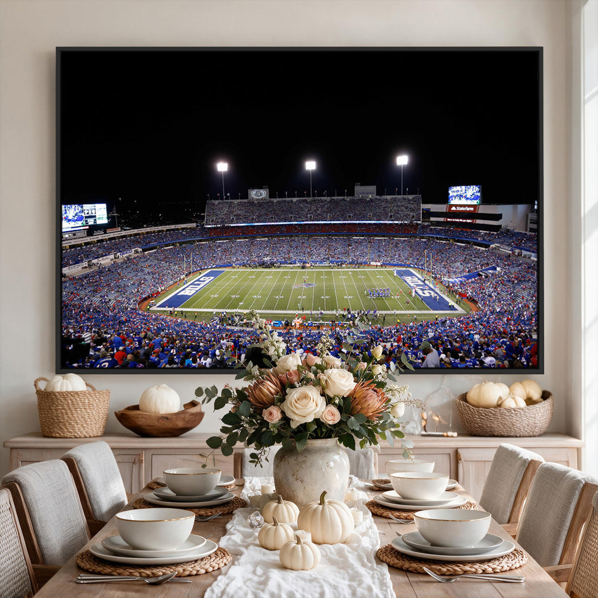 59036-MGV-CV-36X24 - Buffalo Bills Wall Art, Buffalo Bills Stadium Canvas Print for Sports Decor