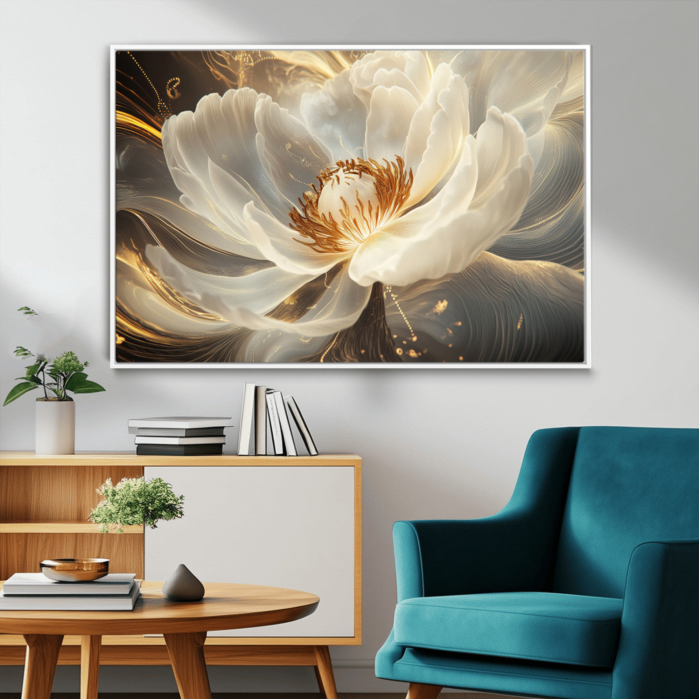 MGV-FC-36X24 - Abstract Floral Wall Art Canvas Print