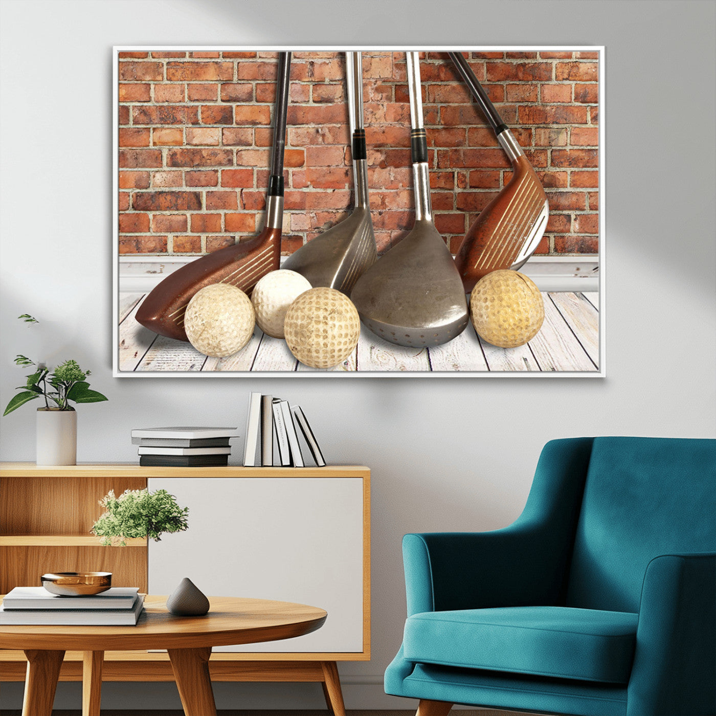 MGV-FC-36X24 - Vintage Golf Ball Wall Art Canvas Print | Golf Decor for Man Cave or Office | Ready to Hang and
