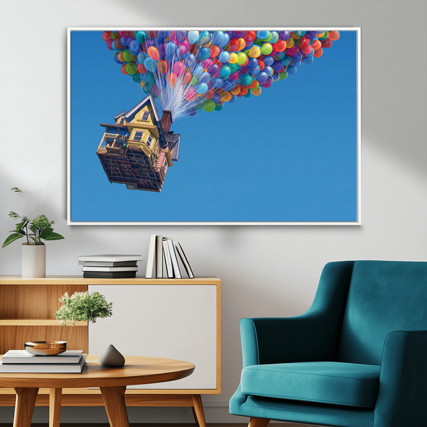 MGV-FC-36X24 - Carl Fredricksen, Up Movie Wall Art, Balloons Wall Art, Air Balloons for Kids Room Print