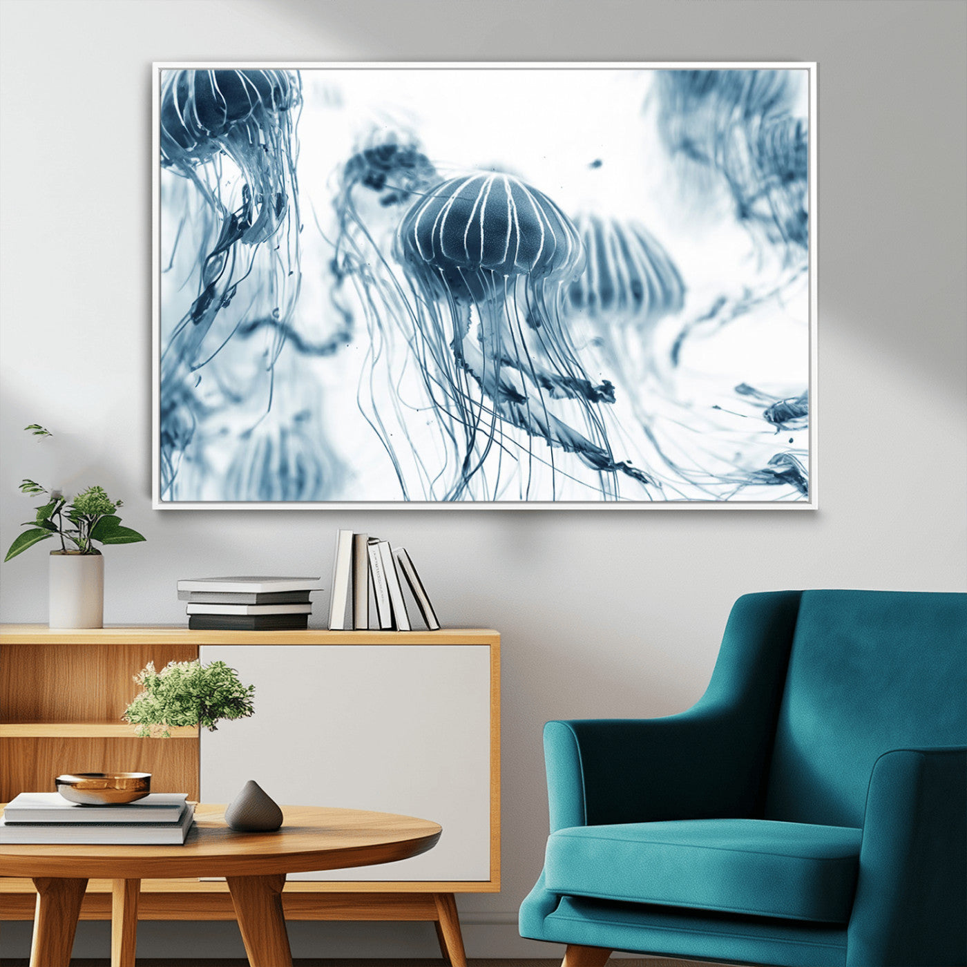 MGV-FC-36X24 - Abstract Jellyfish Canvas Print Wall Art