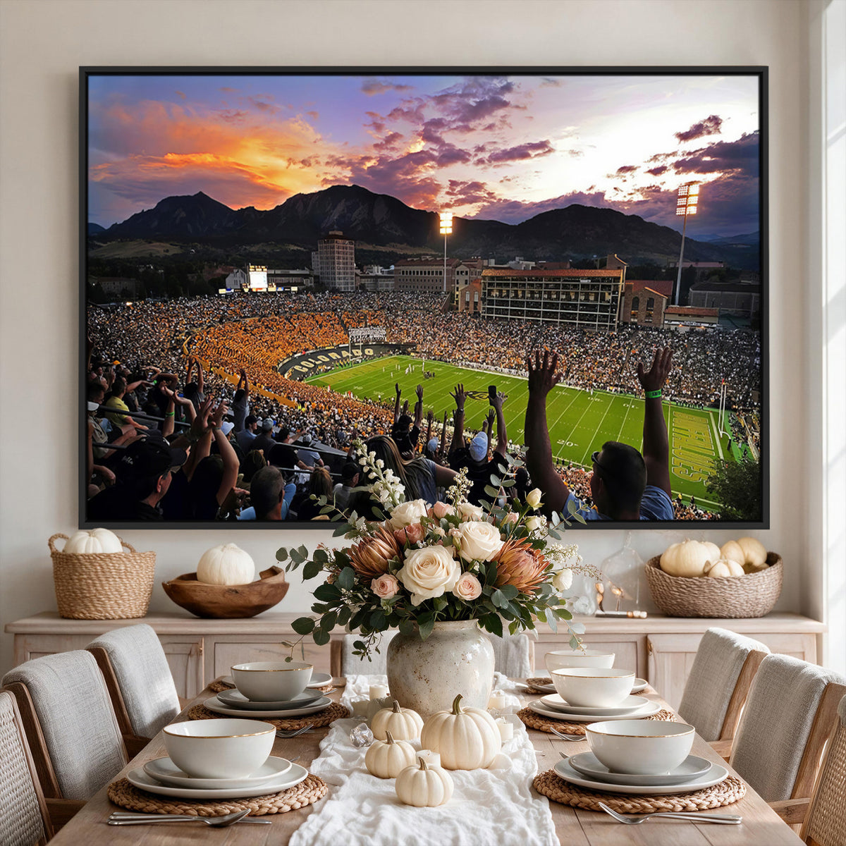 52579-MGV-CV-36X24 - Folsom Field, University of Colorado Buffaloes Football, Framed and Ready to Hang