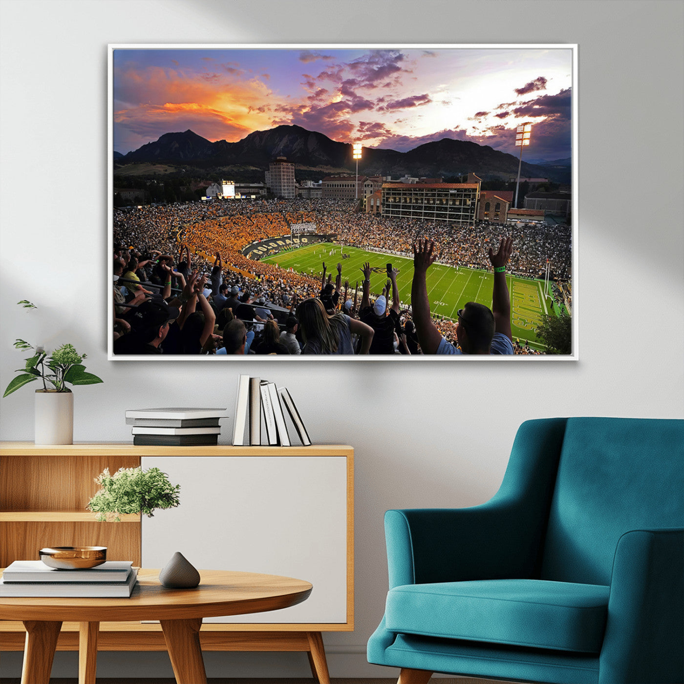 MGV-FC-36X24 - Folsom Field - University of Colorado Buffaloes Football Stadium Wall Art, Colorado Buffaloes Wall