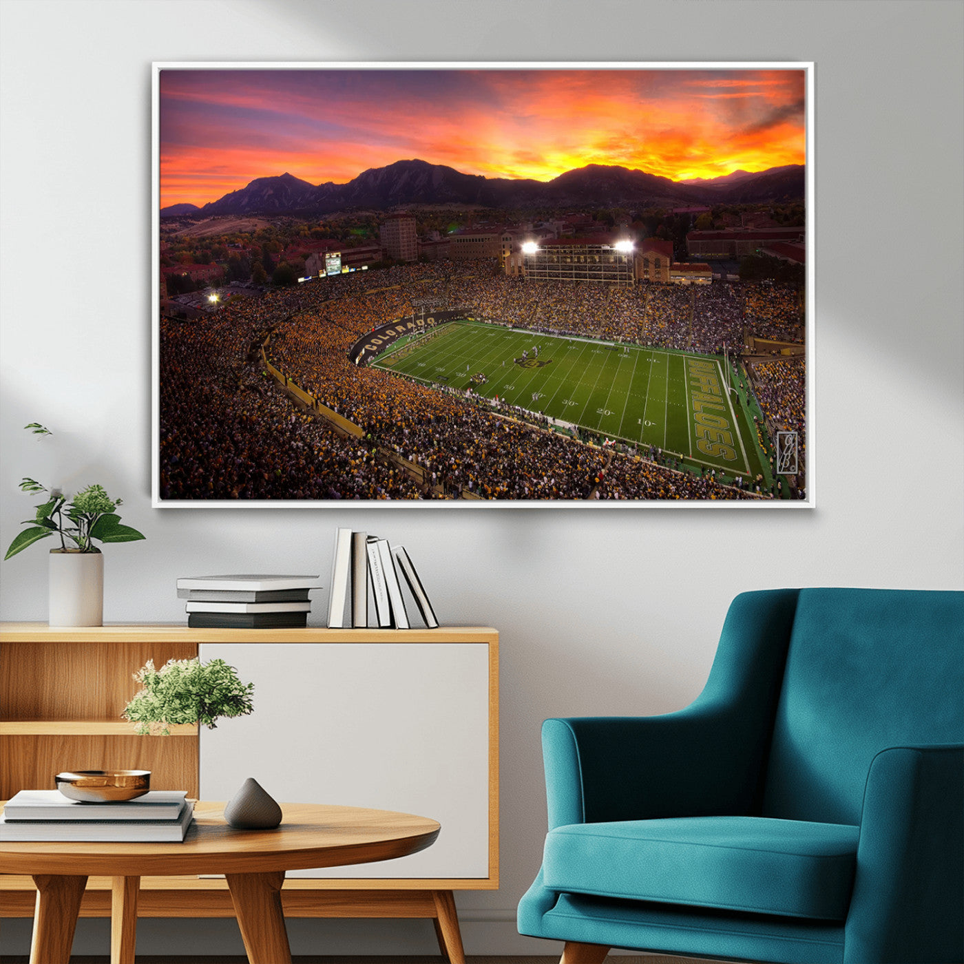 MGV-FC-36X24 - Folsom Field - University of Colorado Buffaloes Football Stadium, Colorado Buffaloes Wall Art Canvas